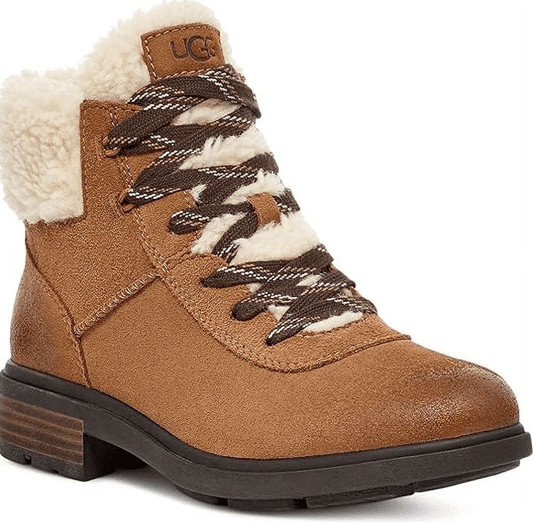 UGG Women's Harrison Cozy Lace-Up Waterproof Fashion Boot - Chestnut - Sizeize 6