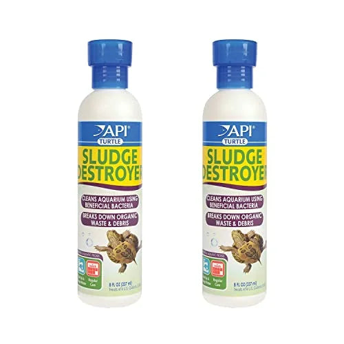 API Turtle Products: Sizeludge Remover to Clean Aquarium, Water Conditioner to Make Tap Water Sizeafe for Turtles, TURTLEFIX Reme - 2 Pack