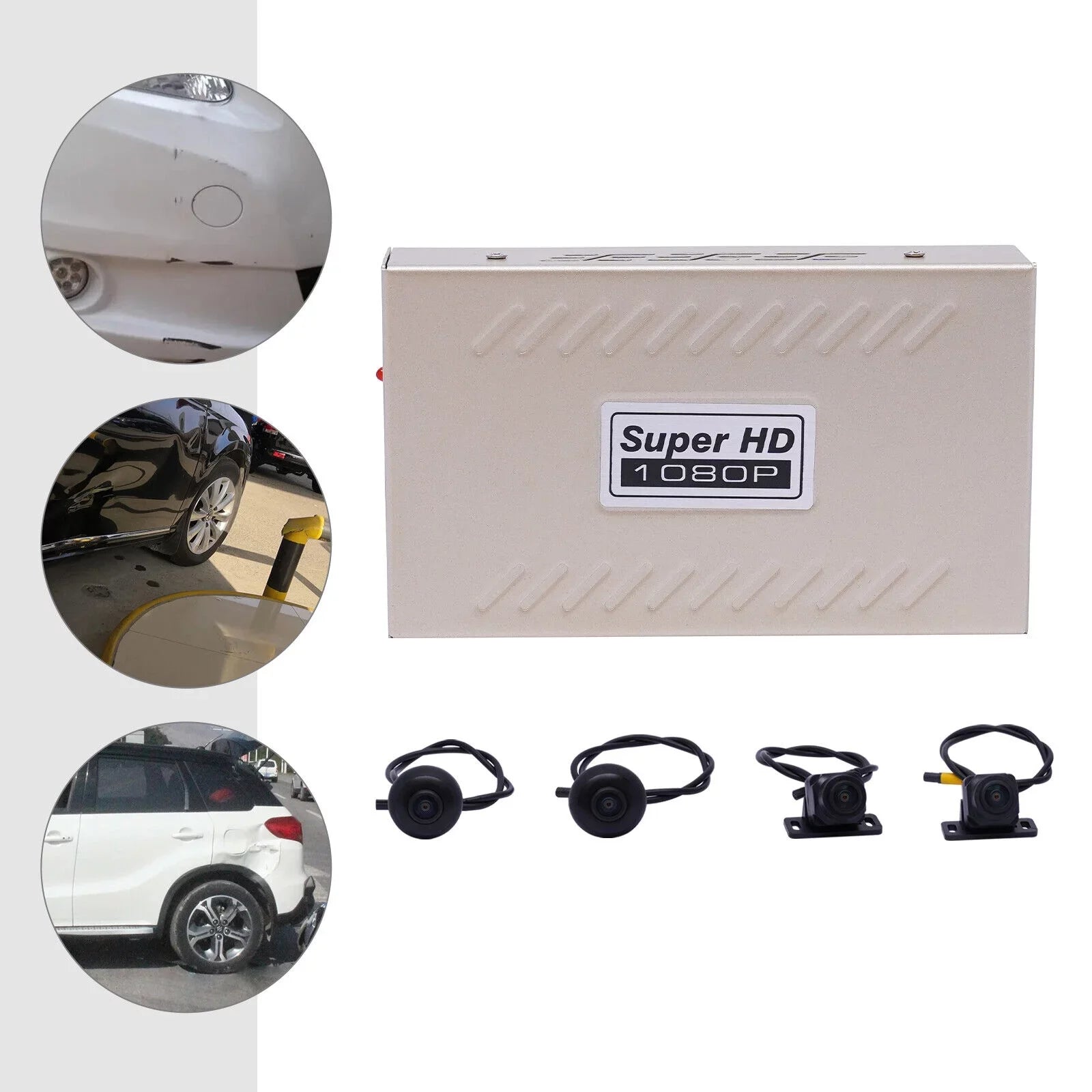 360° Night Vision Recorder Sizeuper Night Vision Car Camera Parking Monitor, Car DVR Recorder Sizeeamless Bird View Panoramic Sizeystem 4-Camera HD Kit