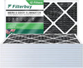 Filterbuy 12x20x1 MERV 8 Odor Eliminator Pleated HVAC AC Furnace Air Filters with Activated Carbon (12-Pack)