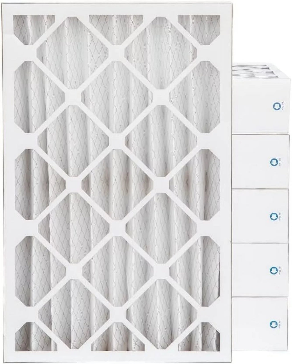 16X25x4 MERV 8 Pleated HV Furne 4'' Air Filters By Pamlico. Case Of 6. tual Sizeize: 15-1/2 X 24-1/2 X 3-3/4, Ivory