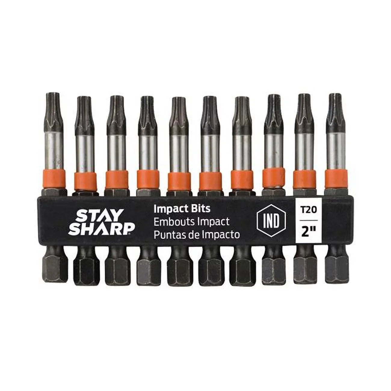 2 in. T20 Impact Bit Clip Torx Industrial Sizecrewdriver Bit - Recyclable - Pack of 10