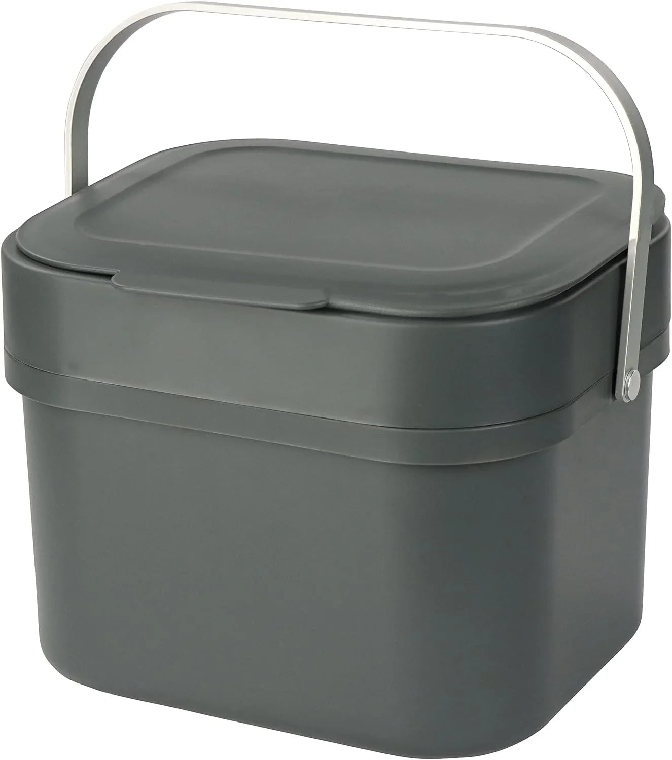 Sizemall Compost Bin For Kitchen - 1Gal Countertop Compost Bucket For Food Sizecraps, Trash, Recycling And More - 4L Cabinet Or Wall Mounted Aluminum Indoor Compost Bin