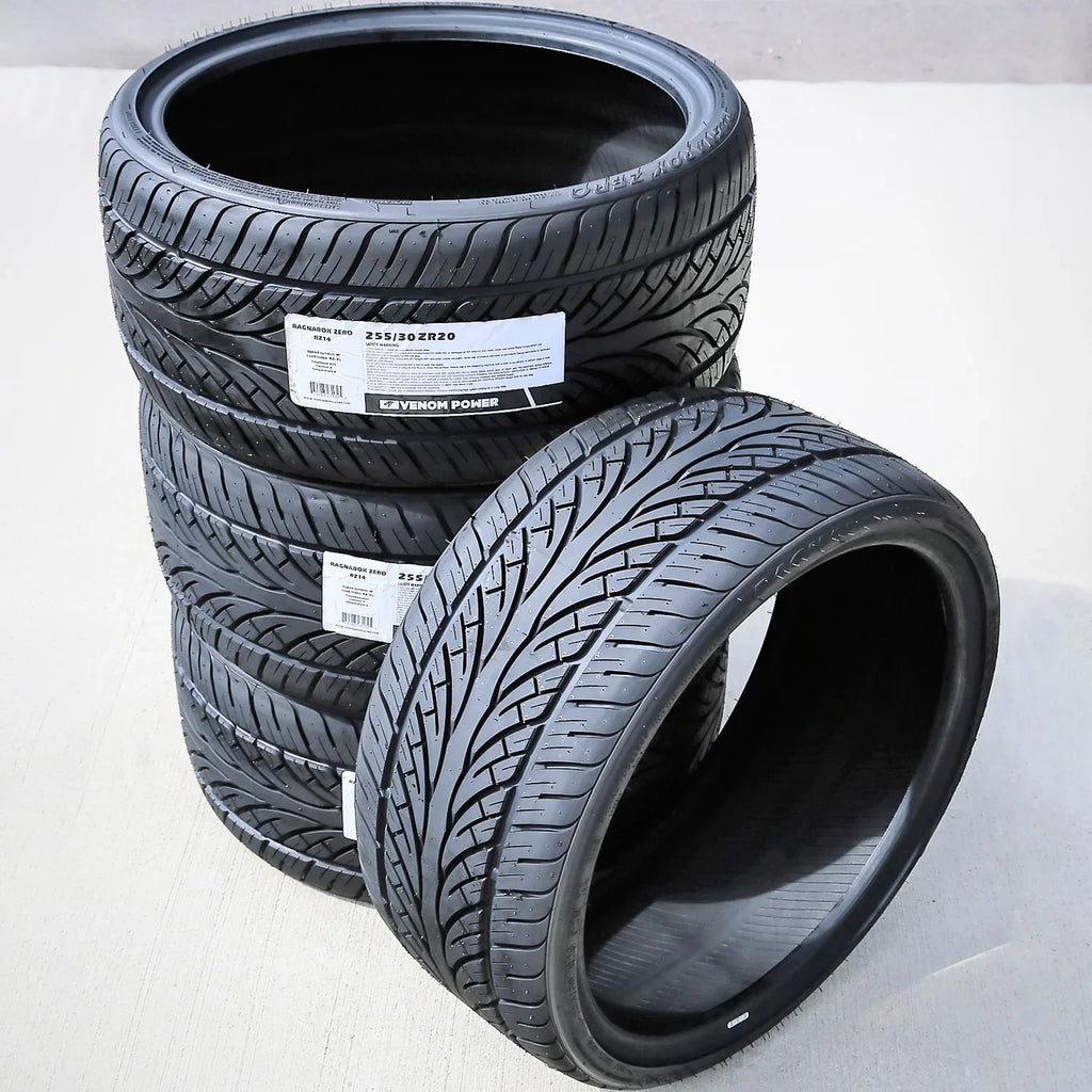 Pair of 2 (TWO) Venom Power Ragnarok Zero 255/30R20 ZR 92W XL A/Size Performance Tire Fits: 2016-23 Audi TTSize Quattro Base
