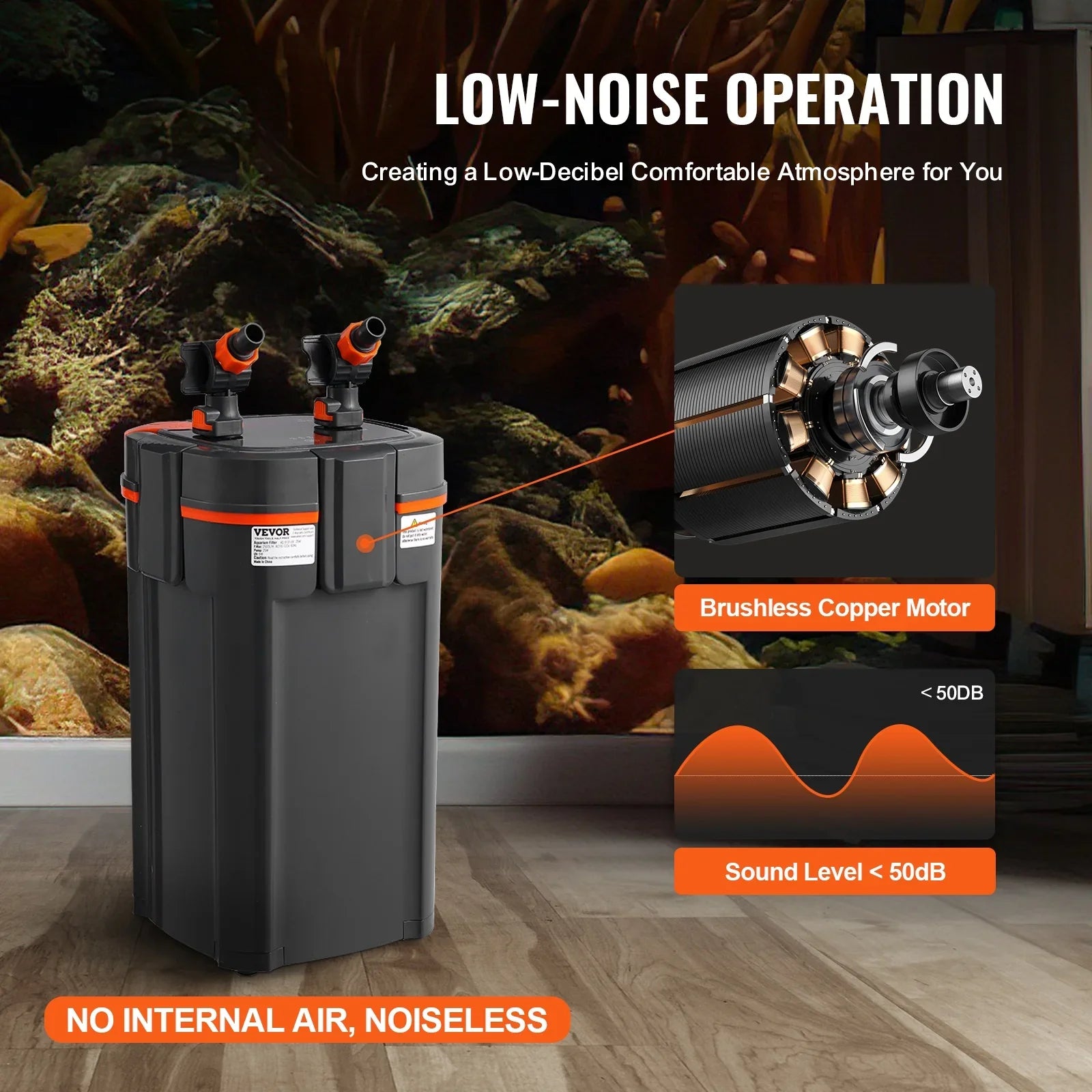 SizeKYSizeHALO 200 Gallon Aquarium Canister Filter Fish Tank Quiet 20w UV Lamp