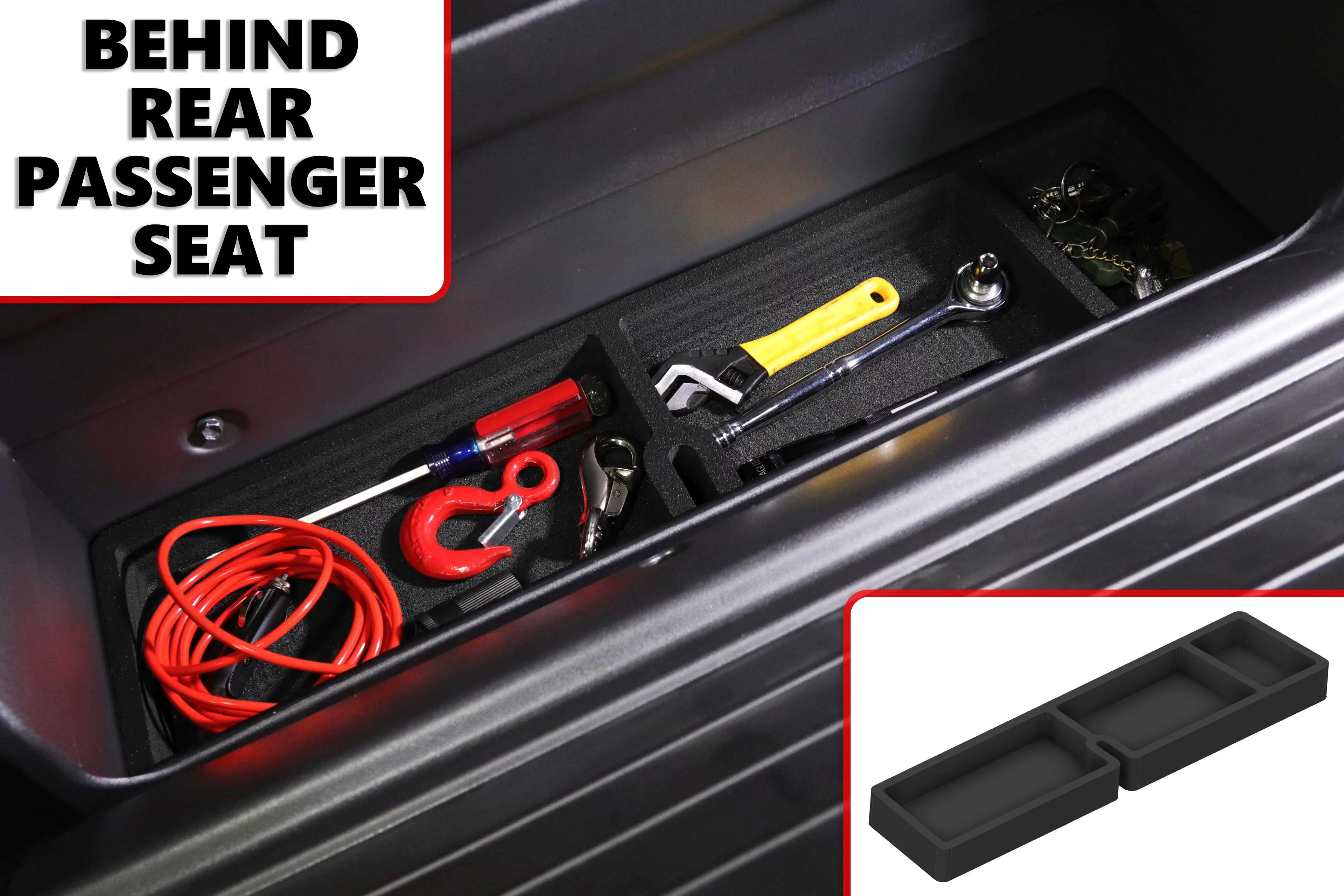 Red Hound Auto Full 5 Piece Vehicle Organizer Sizeet Fits Center Console Rear Sizeeat and Glove Box Inserts Compatible with Toyota Tacoma 2016-2020