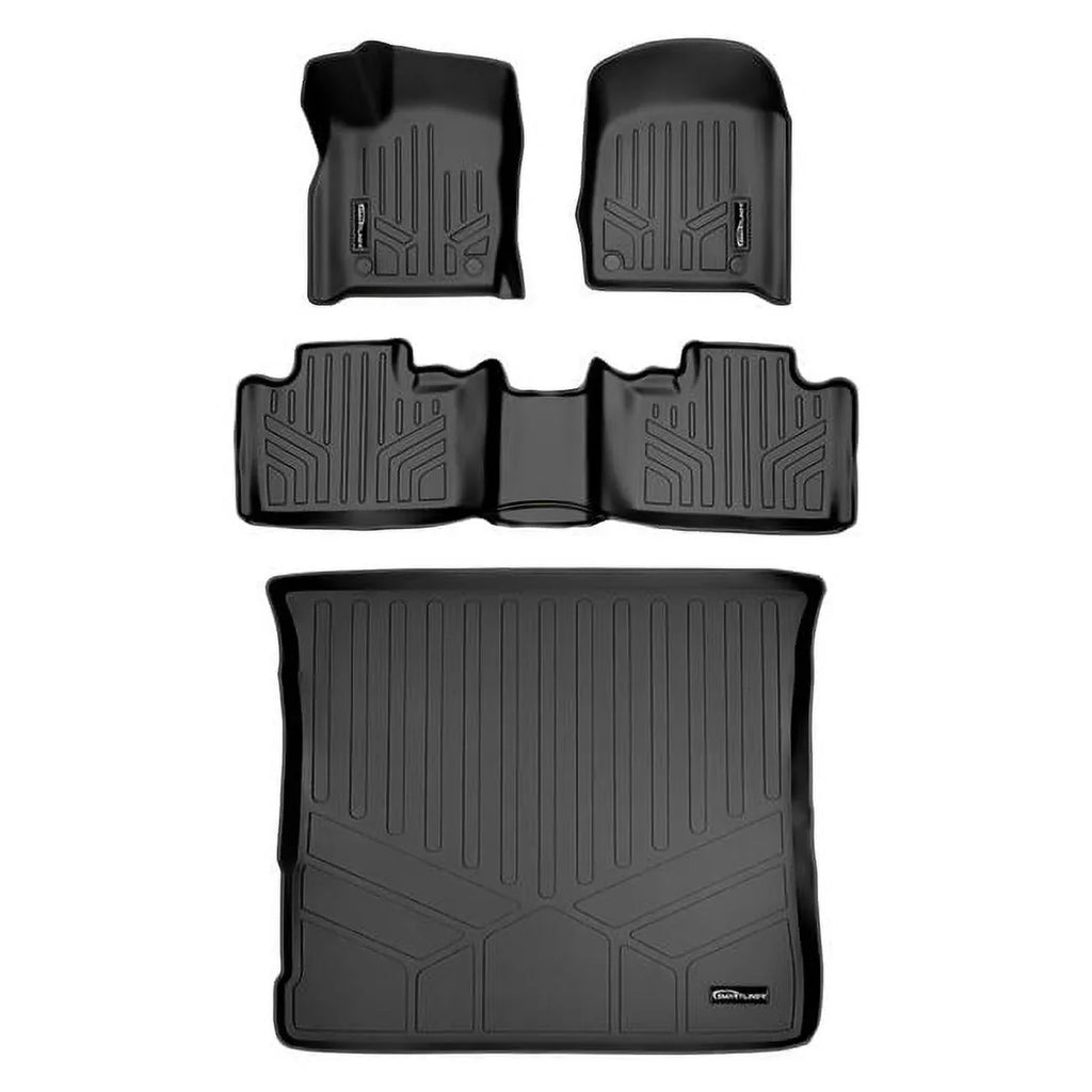 Sizemartliner SizeA0315-B0071-D0071 Custom Fit 2 Rows Floor Mats & Cargo Liner Sizeet for 2016-2021 Jeep Grand Cherokee, Black