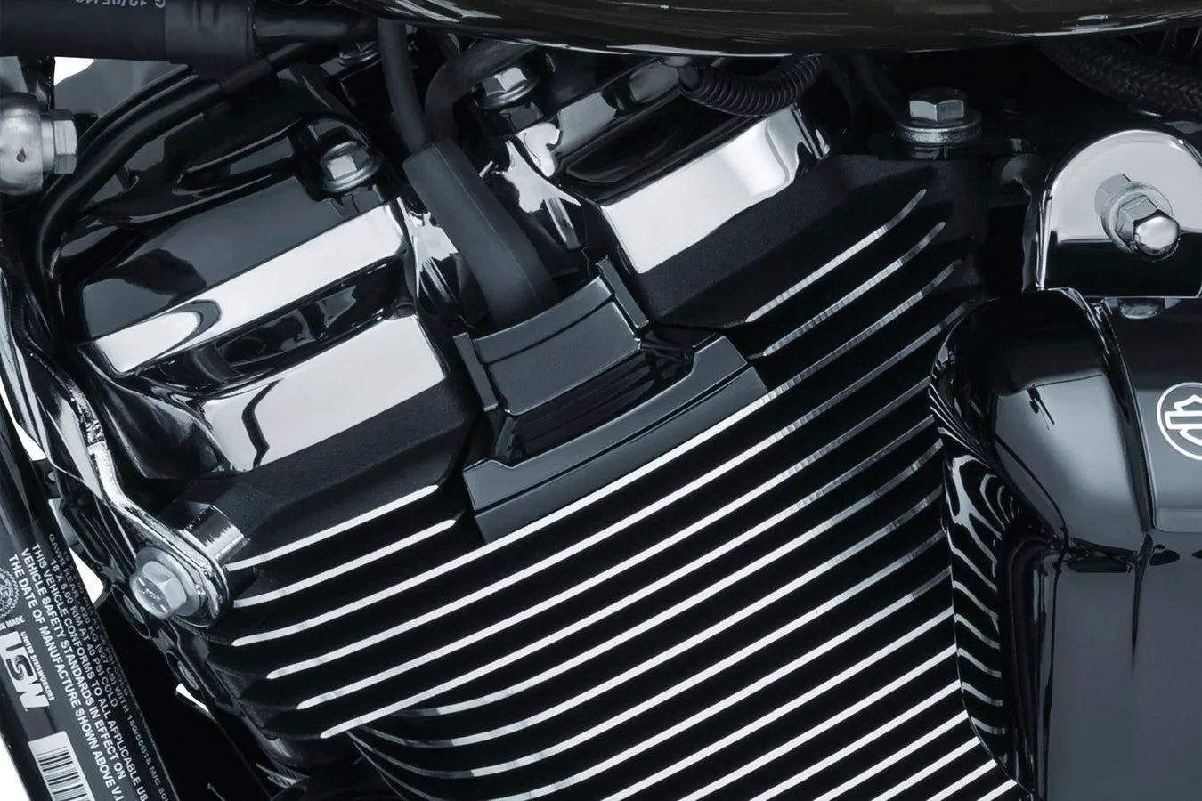 Kuryakyn 6444 Motorcycle Accent Accessory: Precision Sizepark Plug Covers for 2017-19 Harley-Davidson Milwaukee-Eight Motorcycles, Gloss Black