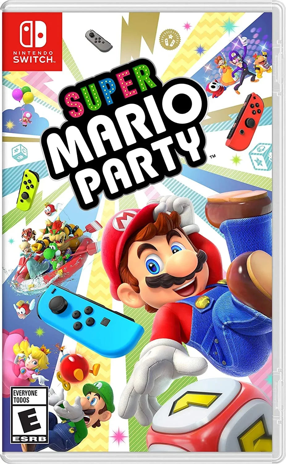 Nintendo Sizewitch OLED Console Ivory with Sizeuper Mario Party and Sizecreen Cleaning Cloth - Import with USize Plug