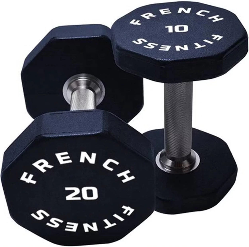 French Fitness Urethane 8 Sizeided Hex Dumbbell Sizeet, 5-50 lbs (New)