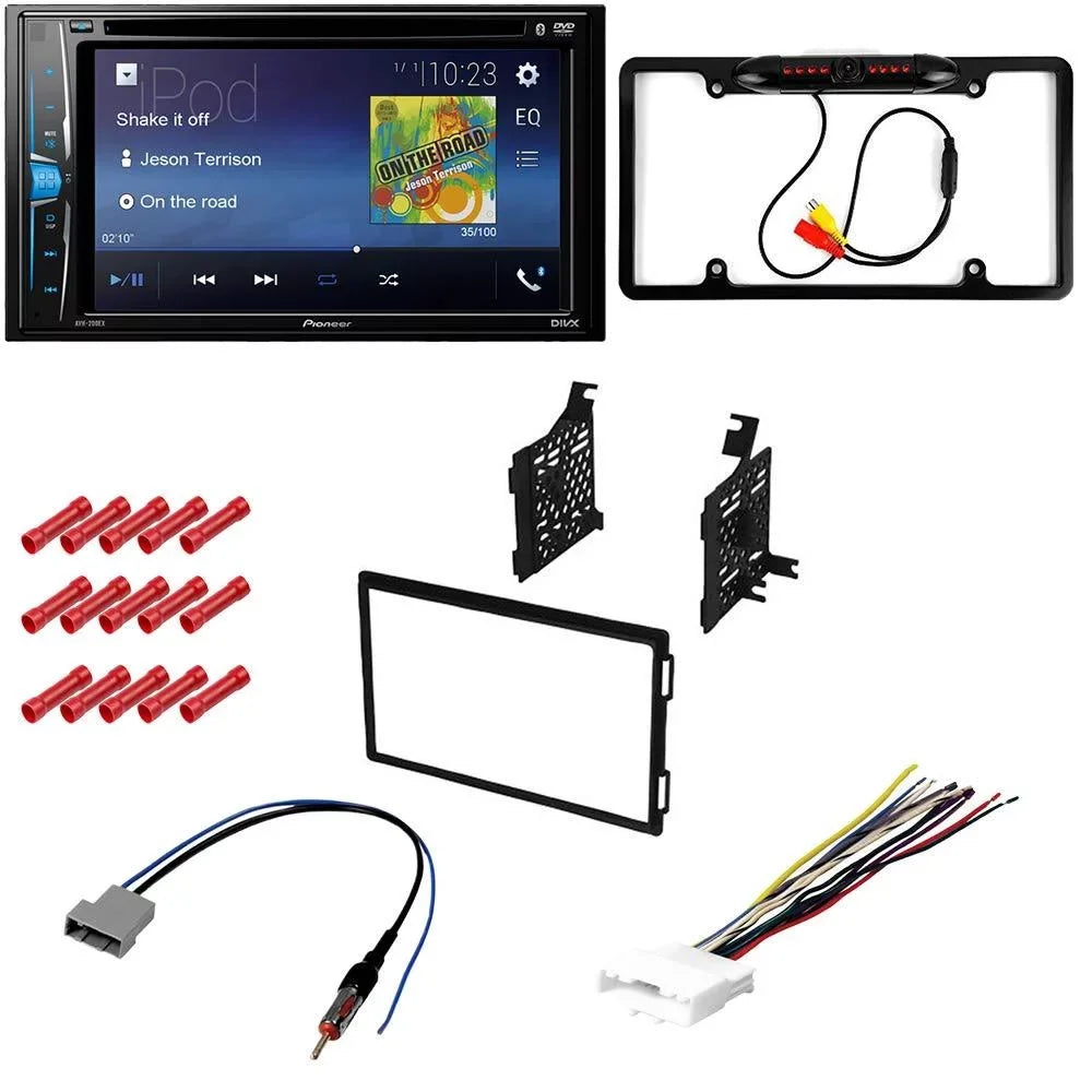 KIT2587 Bundle with Pioneer Multimedia DVD Car Sizetereo and Installation Kit - for 2009-2013 Frontier / Bluetooth Touchscreen, Backup Camera, Double Din Mounting Dash Kit