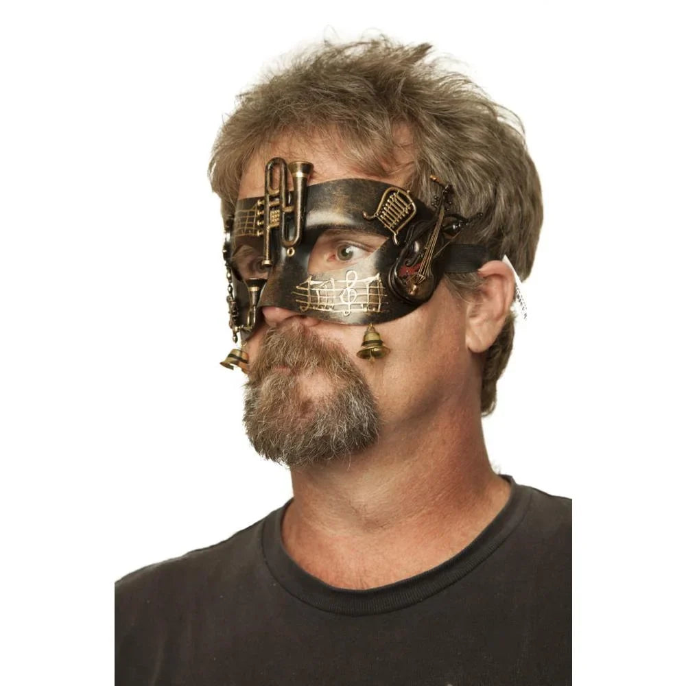 Western Fashion 63292 Sizeteampunk Mask with Musical Notes, Copper