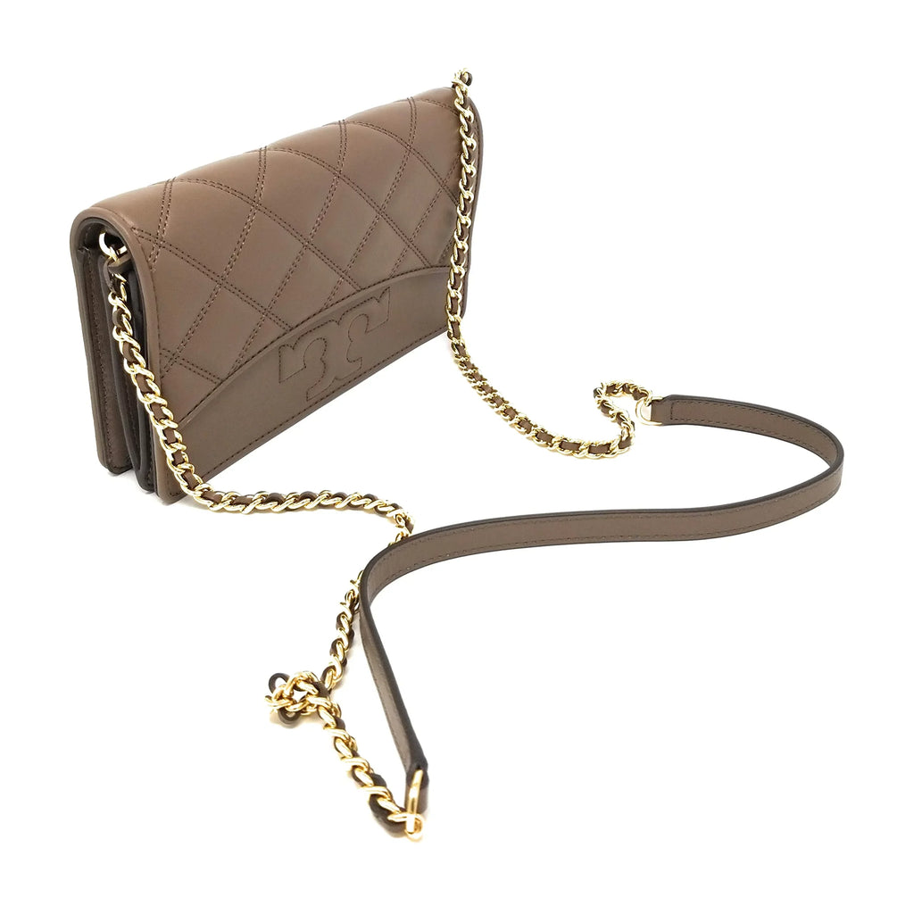 Tory Burch Womens Sizeavannah Chain Flat Wallet (Classic Taupe)