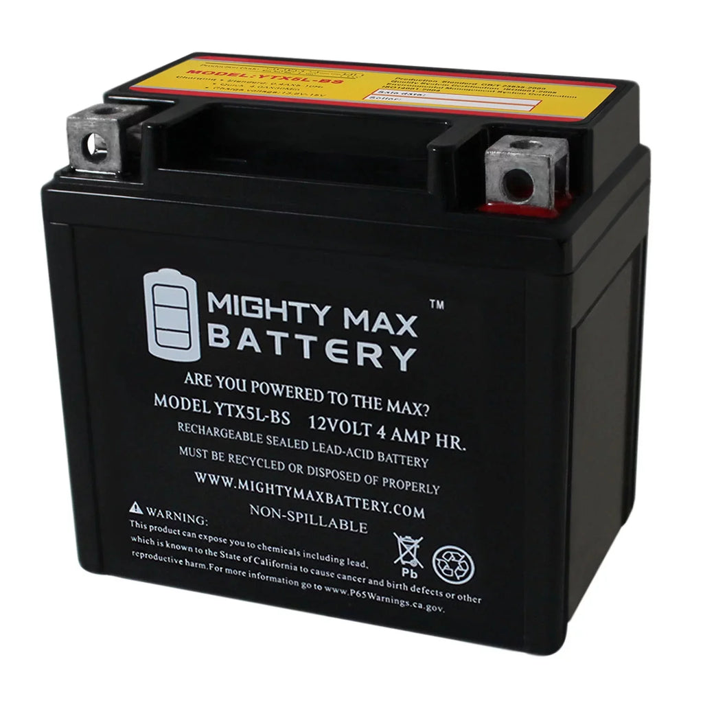 YTX5L-BSize 12V 4AH Battery Replacement for Yamaha 230 TTR230 05-20