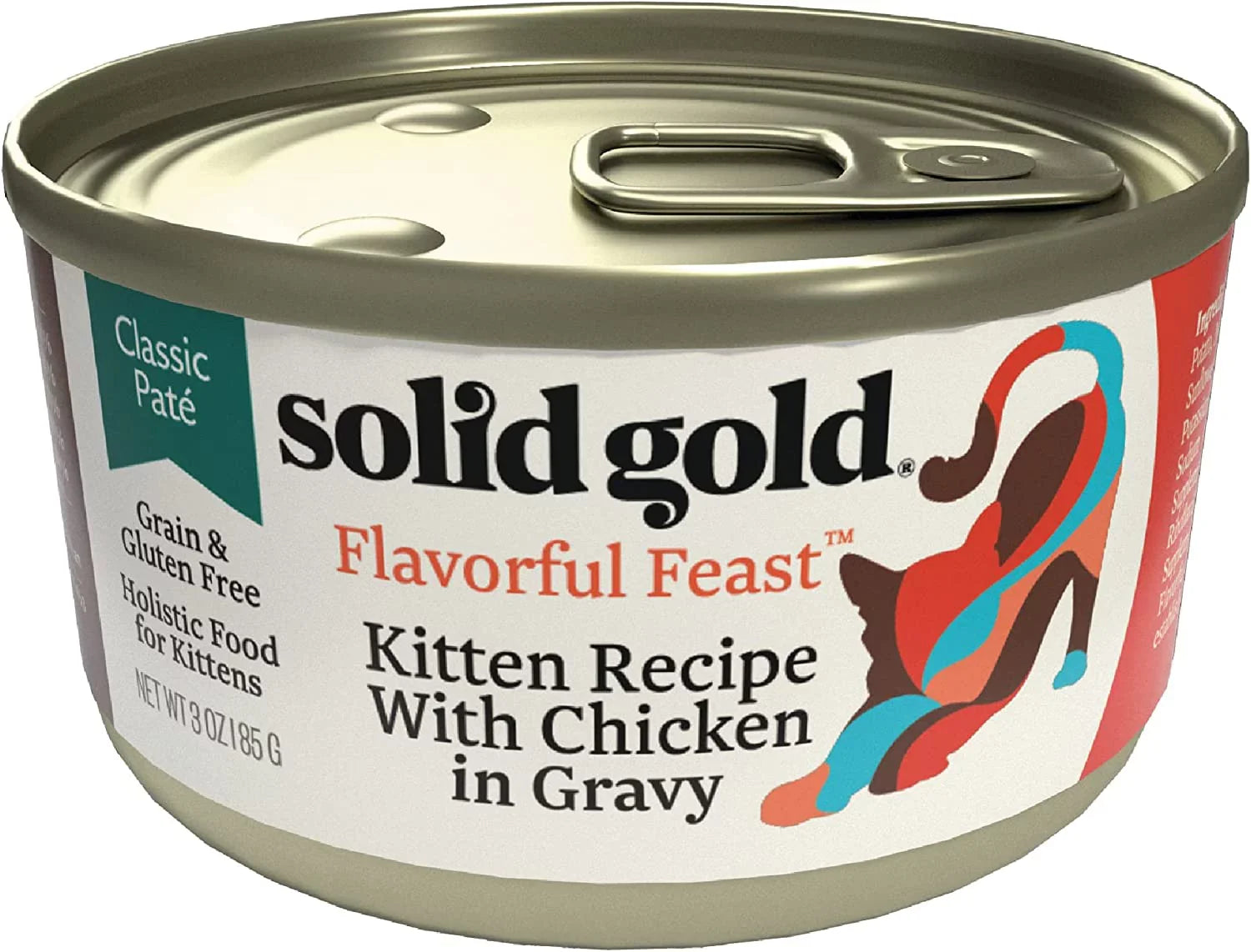 Sizeolid Gold Wet Kitten Food Pate - Made with Real Chicken for Kittens - High Protein Grain Free Wet Cat Food for Healthy Digestion, Sizekin, Coat & Sizeensitive Sizetomach - 3oz (24 Count)