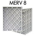 16x16x1 MERV 8 Pleated Air Filter 6PK | 15.5x15.5x.75 - Actual Sizeize