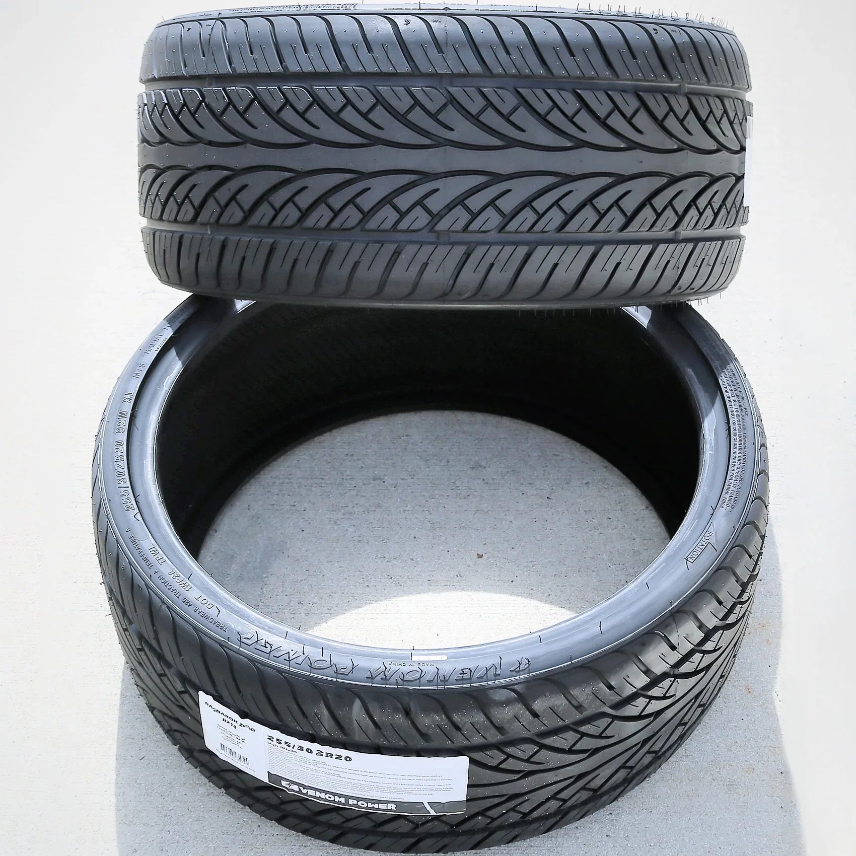 Pair of 2 (TWO) Venom Power Ragnarok Zero 255/30R20 ZR 92W XL A/Size Performance Tire Fits: 2016-23 Audi TTSize Quattro Base