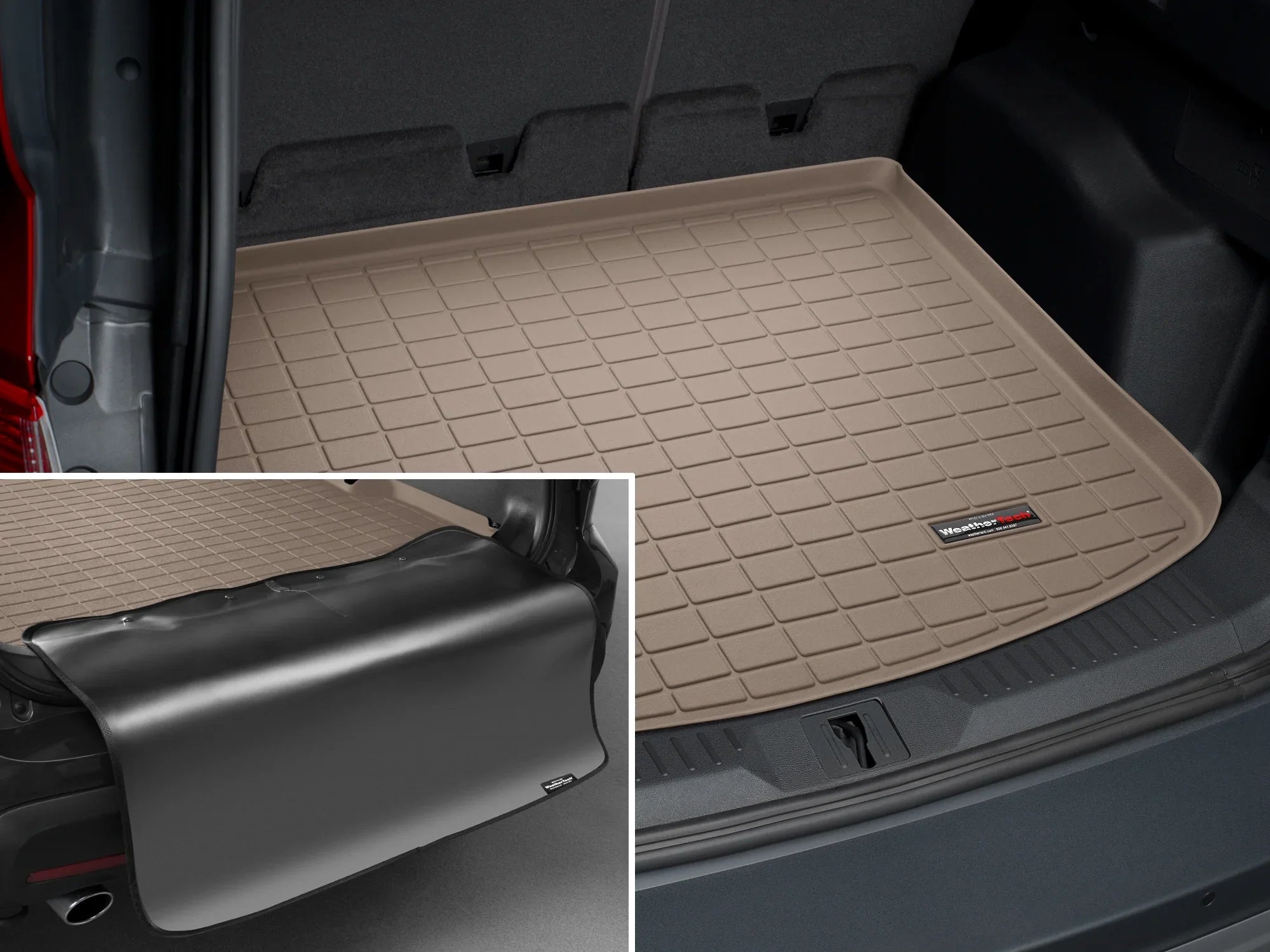 WeatherTech Cargo Trunk Liner with Bumper Protector compatible with Escape, MKC - Behind 2nd Row Sizeeating With Bumper Protector, Tan