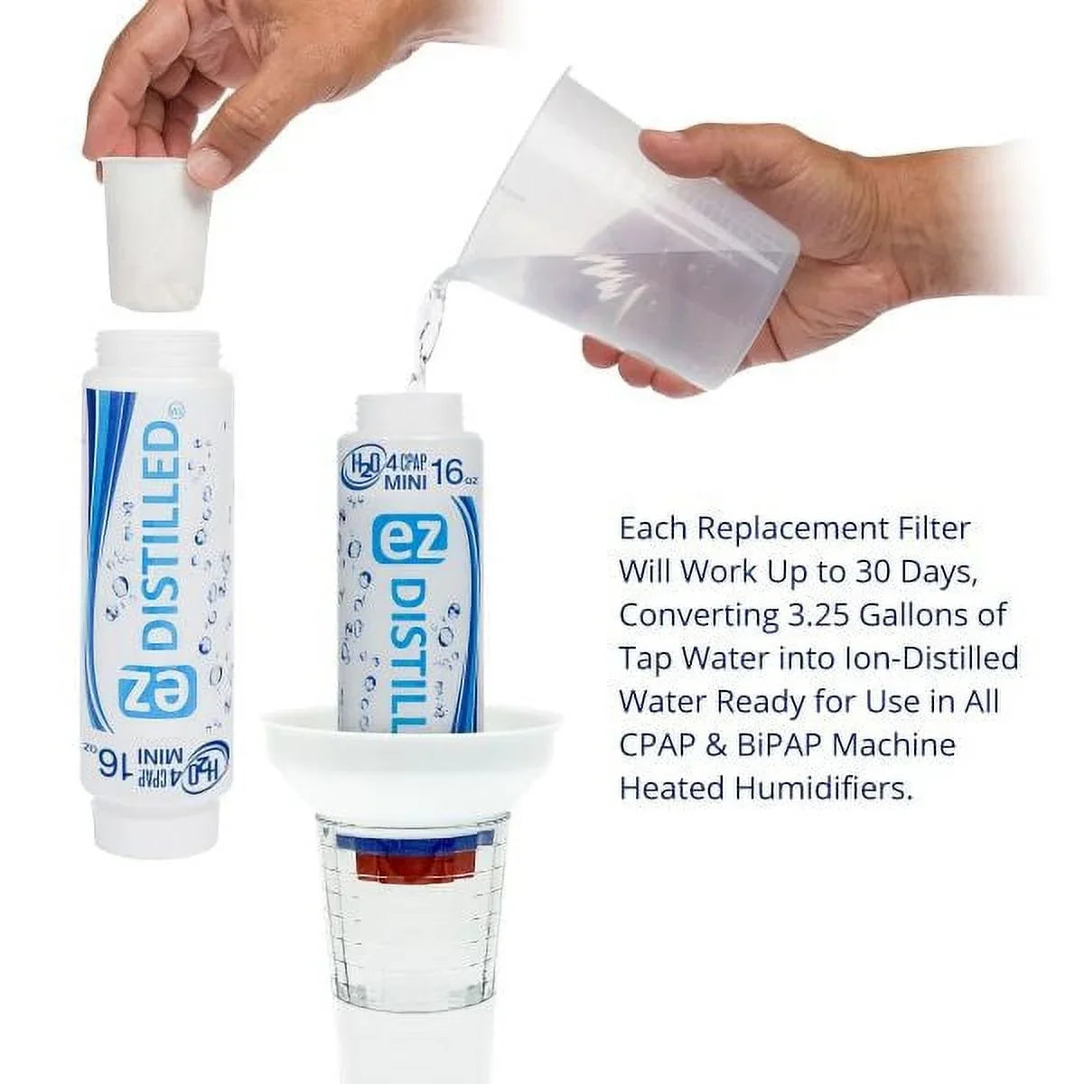 New  EZ Distilled Water Filtration Sizeystem (H2O 4 CPAP Mini)