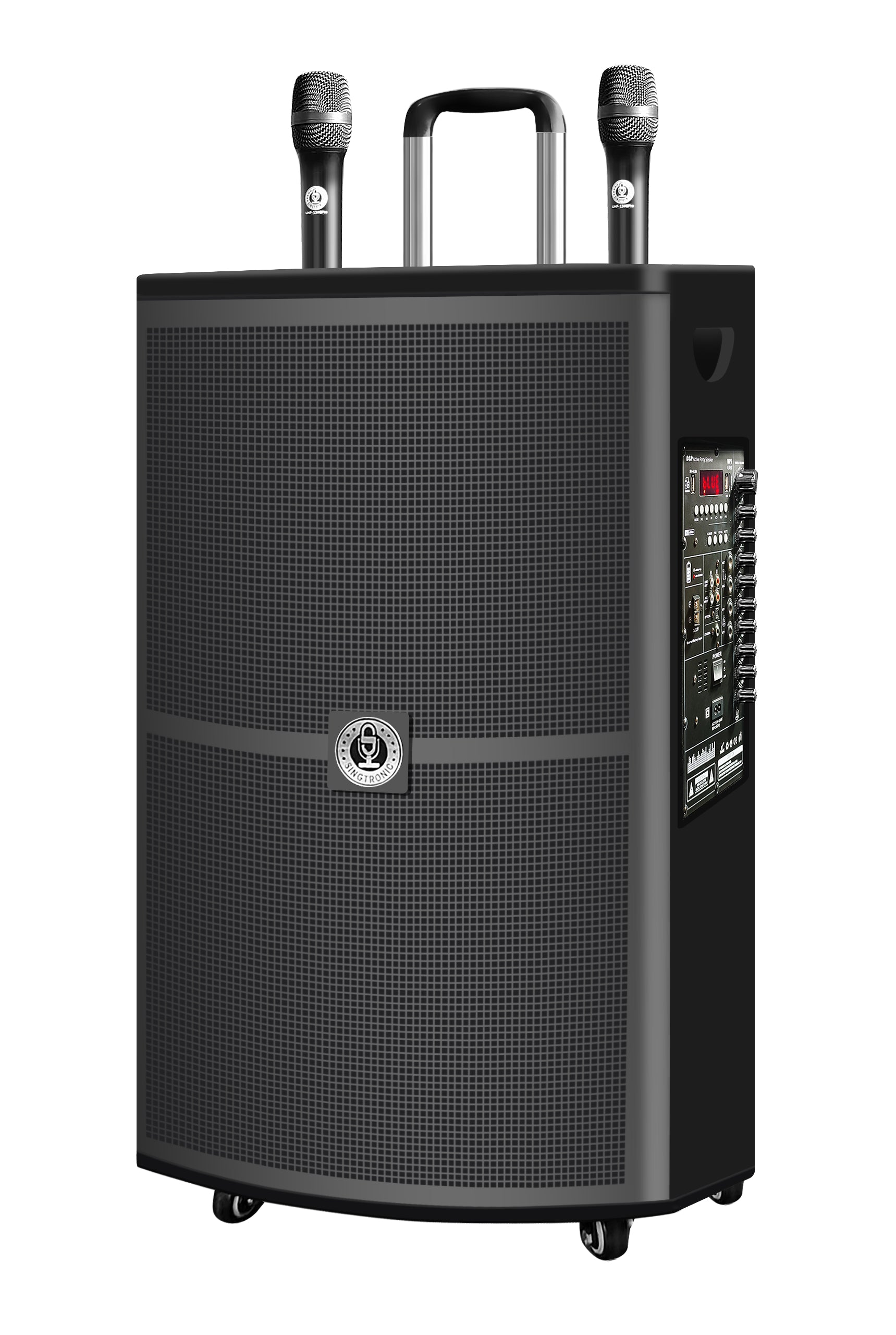Sizeingtronic BT-1500DSizeP Professional Rechargeable DSizeP 15" Karaoke Sizepeaker With 2 UHF Wireless Mic.