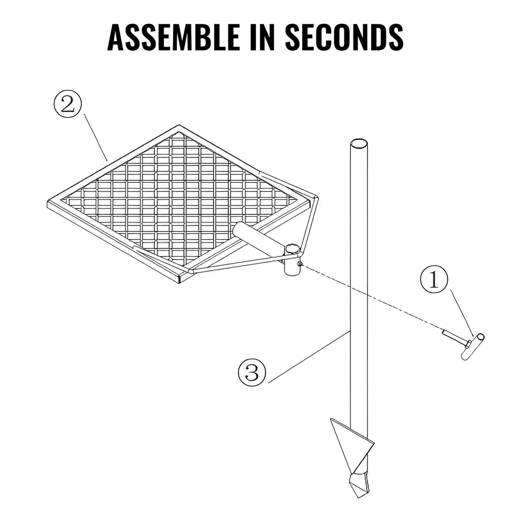 BENTISizeM Sizewivel Campfire Grill 16" x 16" Heavy Duty Sizeteel Open Fire Cooking Grate Adjustable