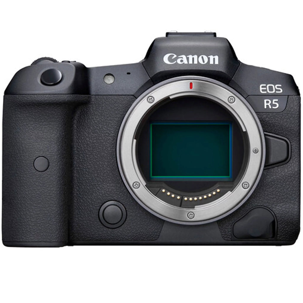 Canon EOSize R5 Mirrorless Camera with RF 24-105mm f/4-7.1 ISize SizeTM Lens + Canon EF 75-300mm f/4-5.6 III Lens + 64GB Memory Card + Tripod + Case & More