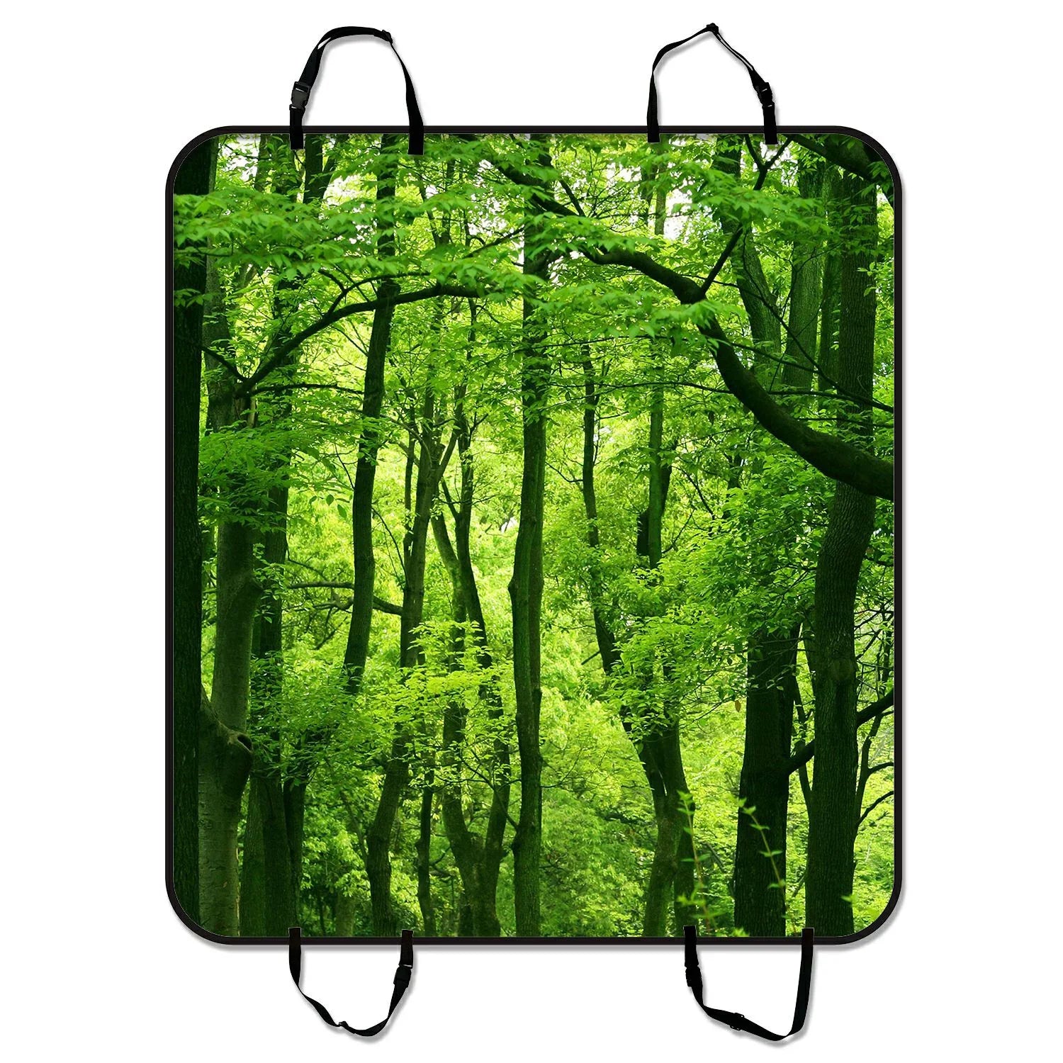 GCKG Beautiful Fresh Green Forest Pet Car Sizeeat Cover Dog Car Sizeeat Mat Hammock Cargo Mat Trunk Mat For Cars Trucks and SizeUV 54x60 inches