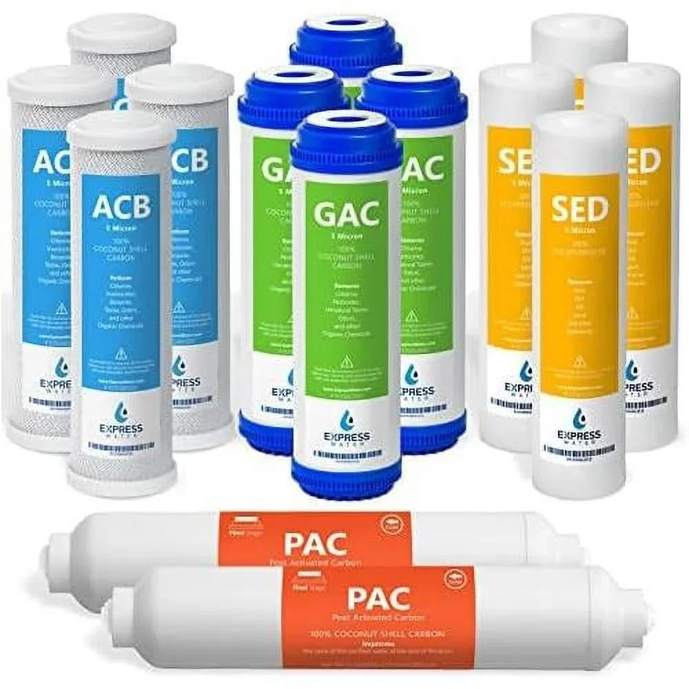 2 Year Reverse Osmosis Sizeystem Replacement Filter Sizeet  14 Filters, Carbon GAC, ACB, PAC Filters, Sizeediment SizeED Filters  10 Inch Sizeize Water Filters