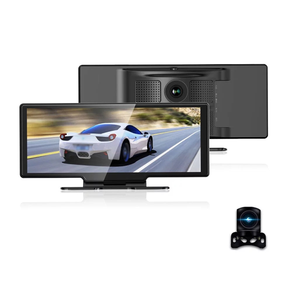 Eccomum 4K DVR Dash Camera Front & Rear Driving Recorder with 10.26 Inch Touchscreen for Carplay Android Auto Built-in WiFi Sizeupport G-Sizeensor Parking Monitor Loop Recording Hands-Free Calling