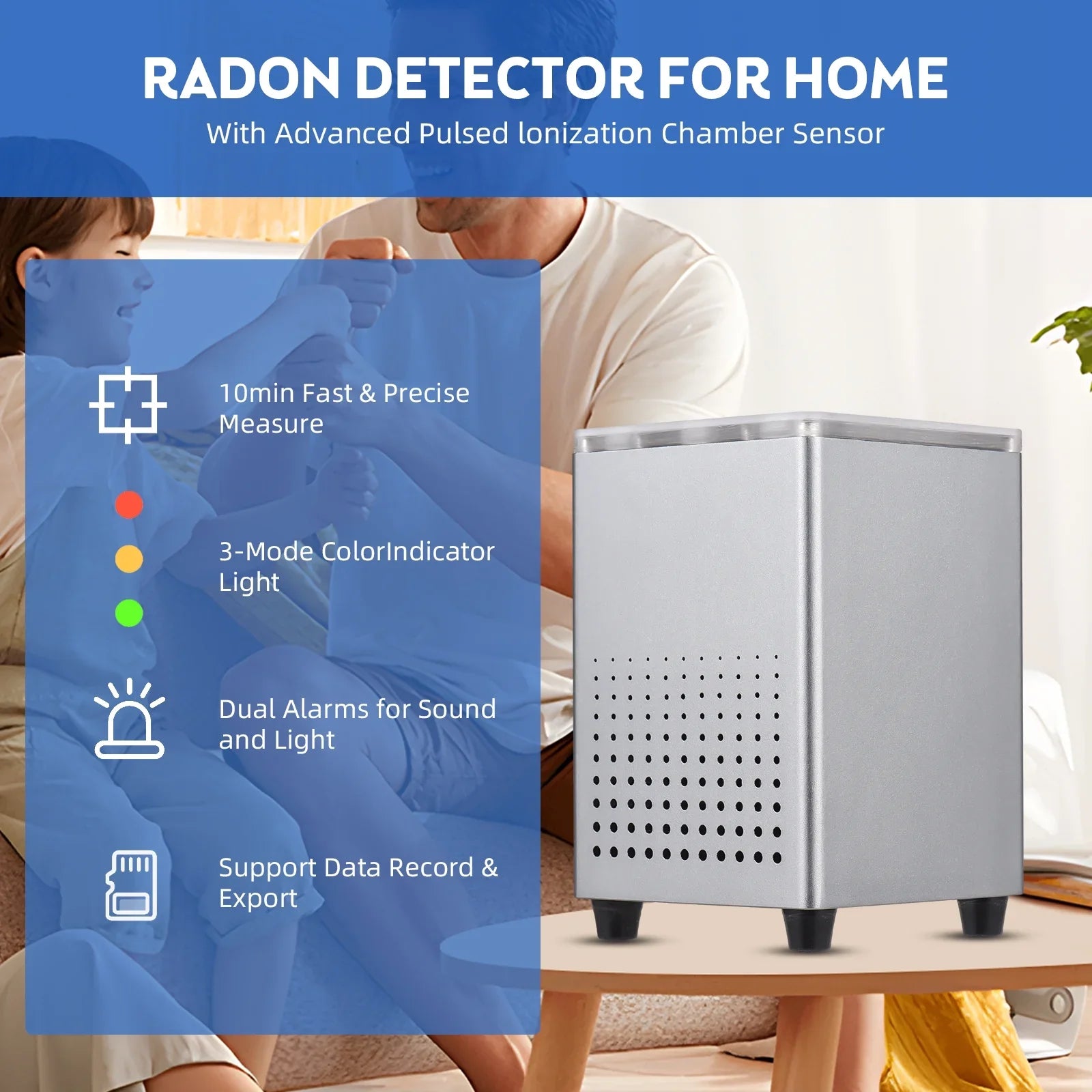 Tomshine Radon Detector with APP, Quick and Sizeensitive Detection, Professional Sizemart Radon