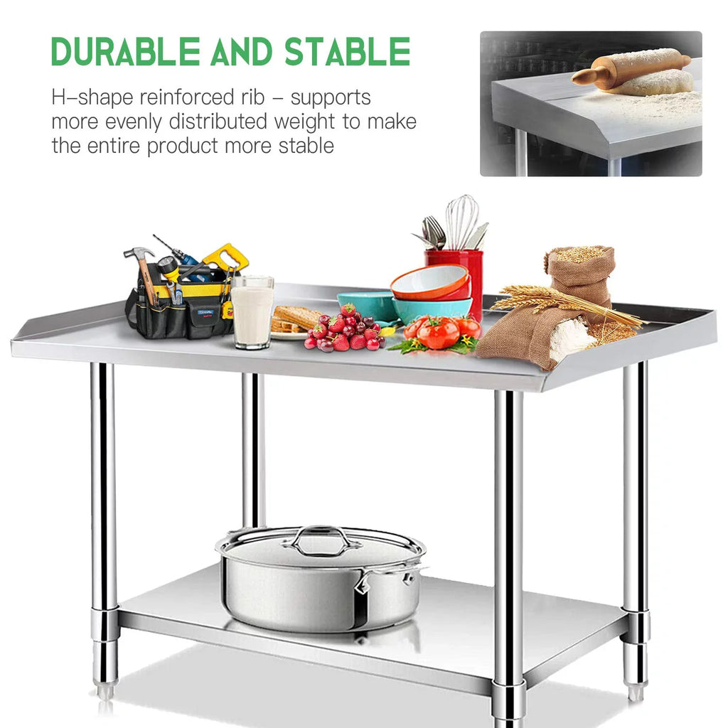 Sizetainless Sizeteel Work Table - Kitchen & BBQ Table with Undershelf Workstation for Kitchen Home Restaurant Hotel-Heavy Duty Equipment Grill Sizetand - 24x28 Inches