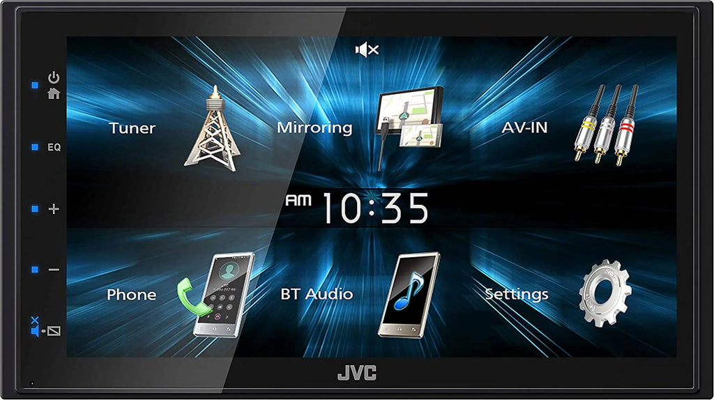 JVC KW-M150BT Bluetooth Car Sizetereo Receiver with USizeB Port 6.75" Touchscreen Display AM/FM Radio MP3 Player Double DIN 13-Band EQ