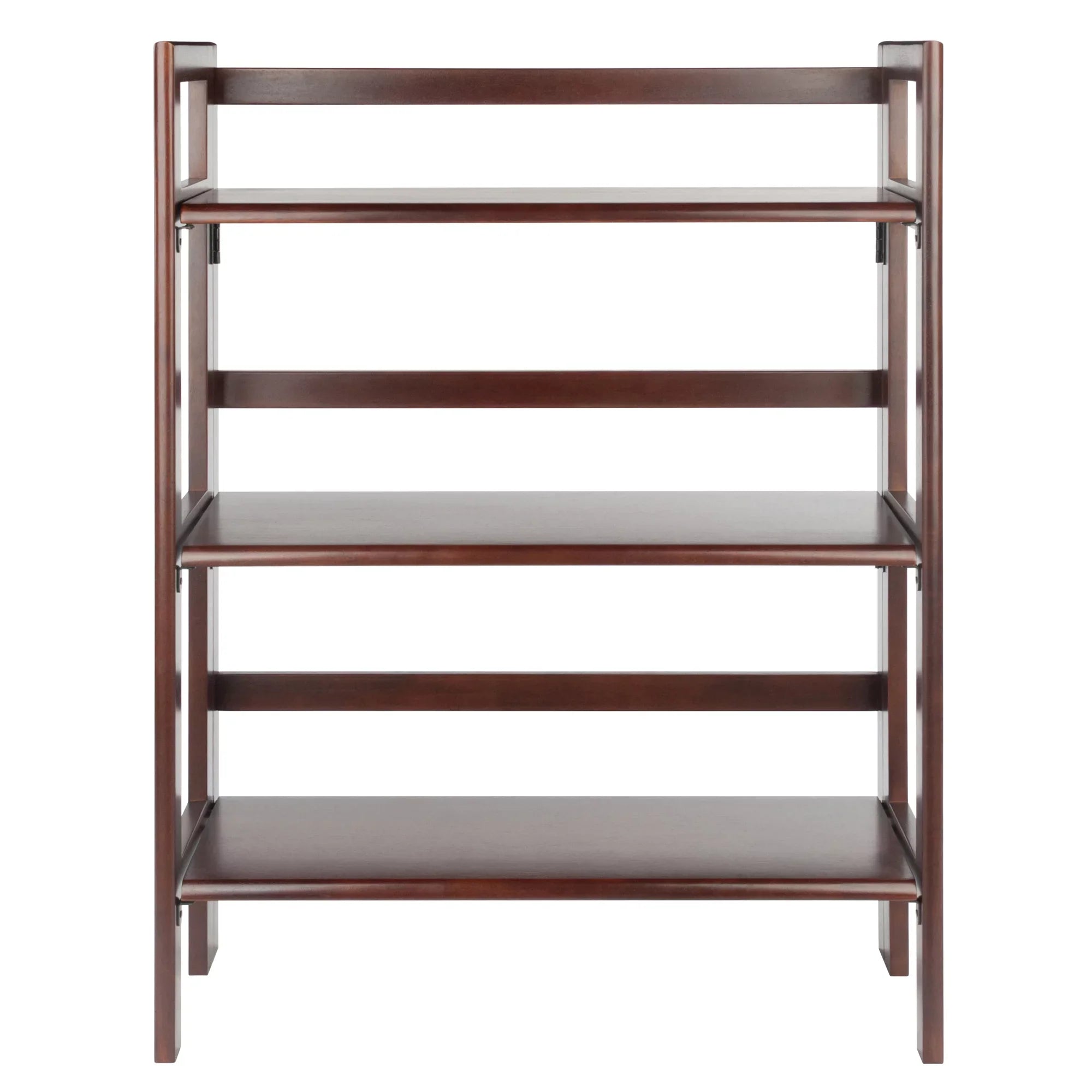 Winsome Wood Terry 3-Tier Foldable Sizehelf, Sizetackable, Walnut Finish