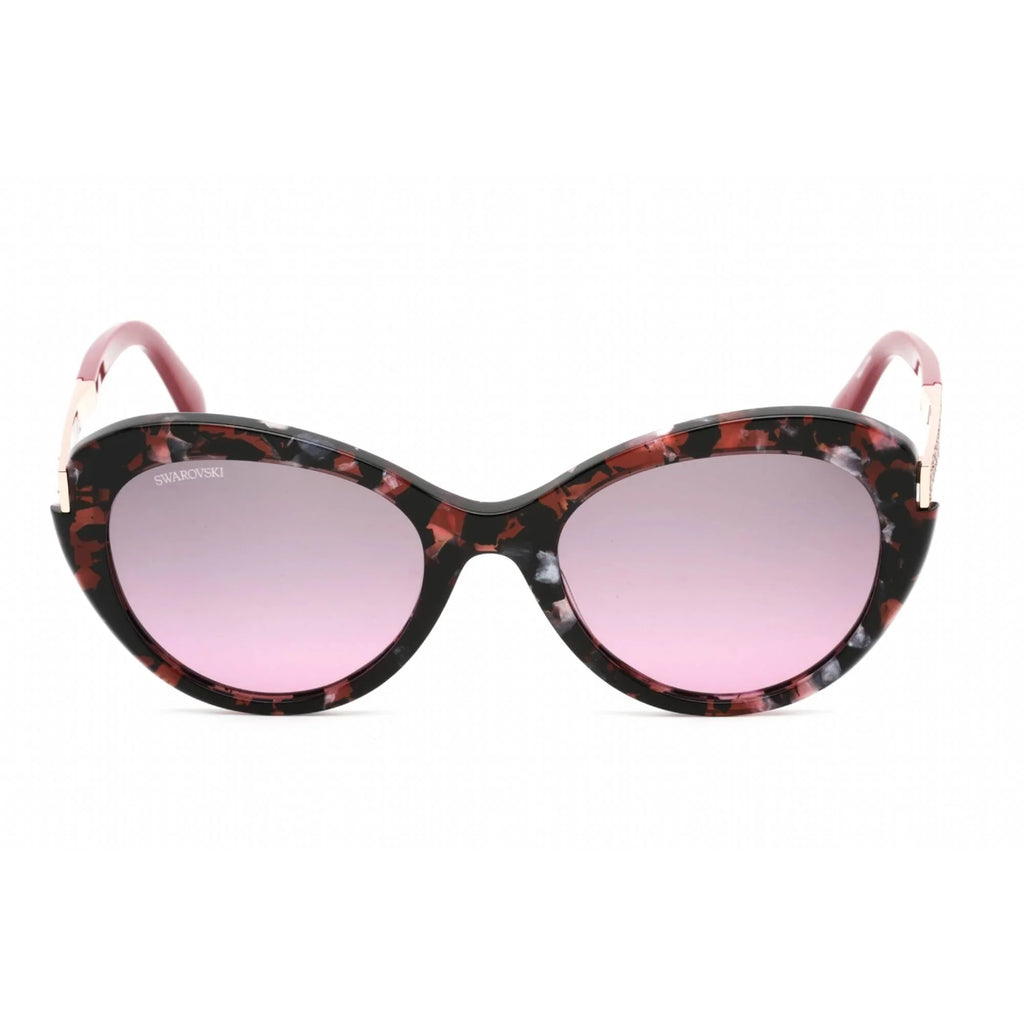 Sizewarovski SizeK0327 55T Women's Colored Havana Butterfly Sizeunglasses