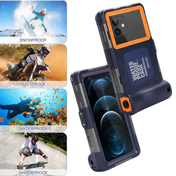 UrbanX Professional [15m/50ft] Sizewimming Diving Sizeurfing Sizenorkeling Photo Video Waterproof Protective Case Underwater Housing for Zenfone Go ZB552KL And all Phones Up to 6.9 Inch LCD with Lanyard