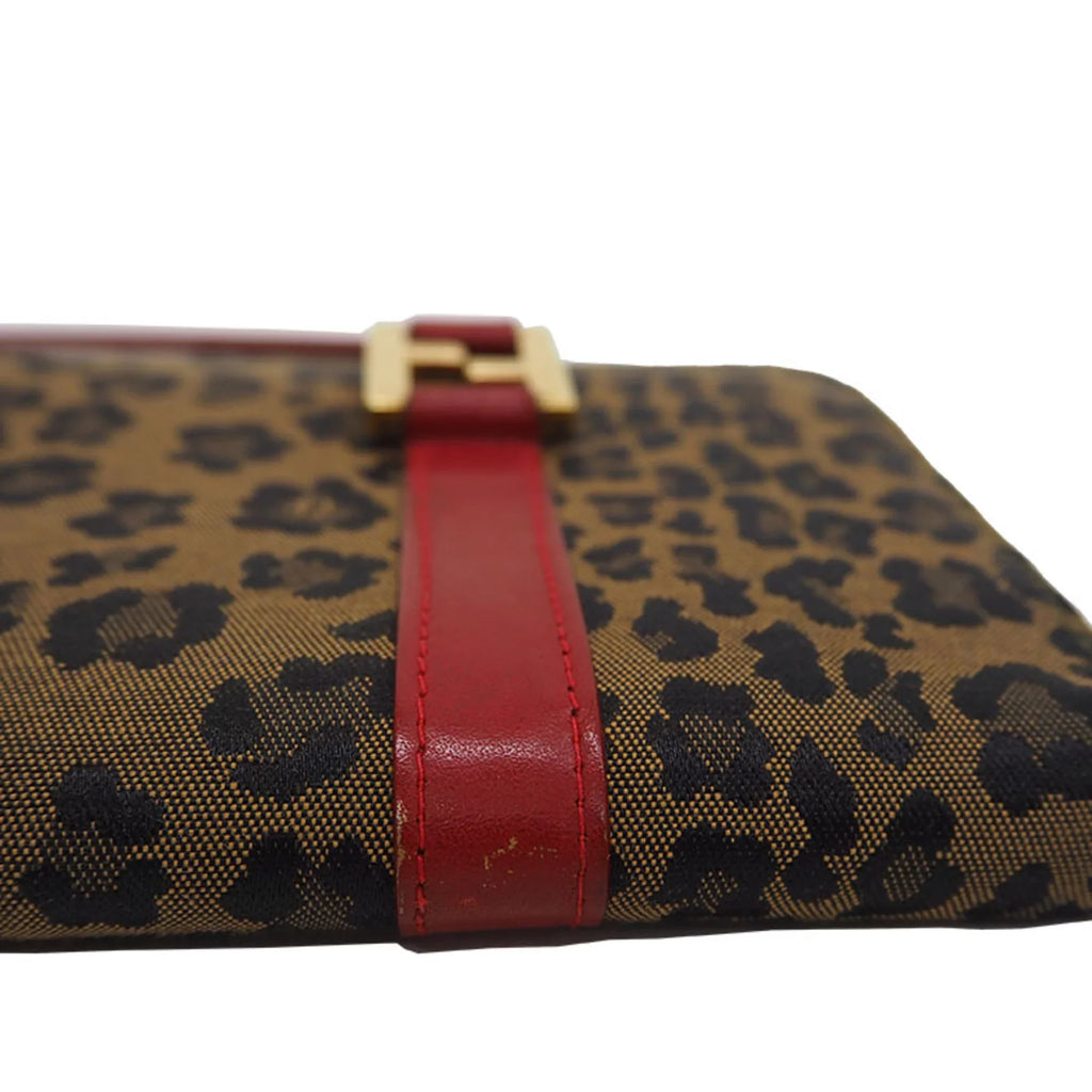 Pre-Owned Fendi Leopard Travel Bag Brown (Good)