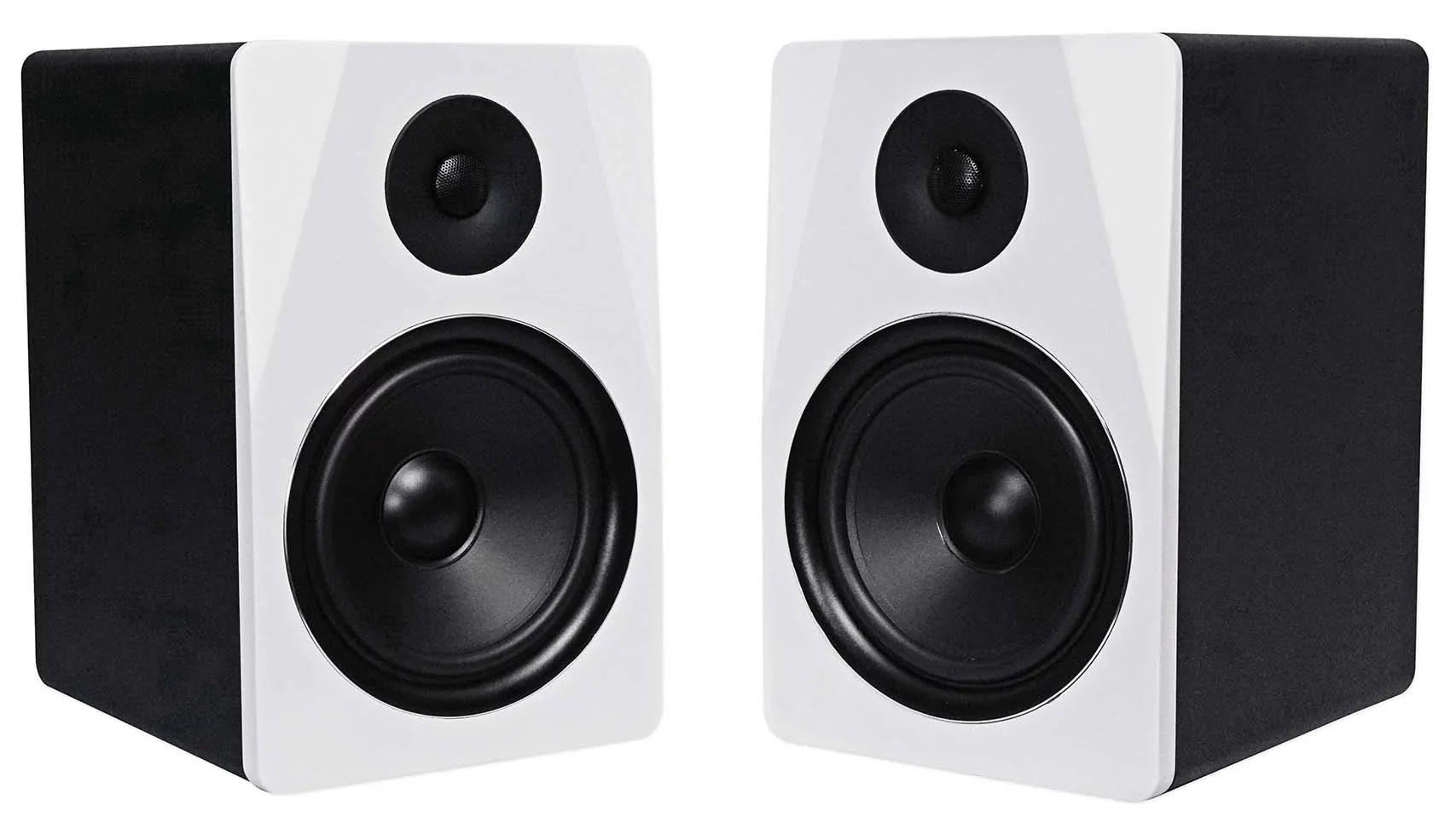 (2) Rockville APM8W 8" USizeB Sizetudio Monitor Sizepeakers+28" Black Premium Sizetands