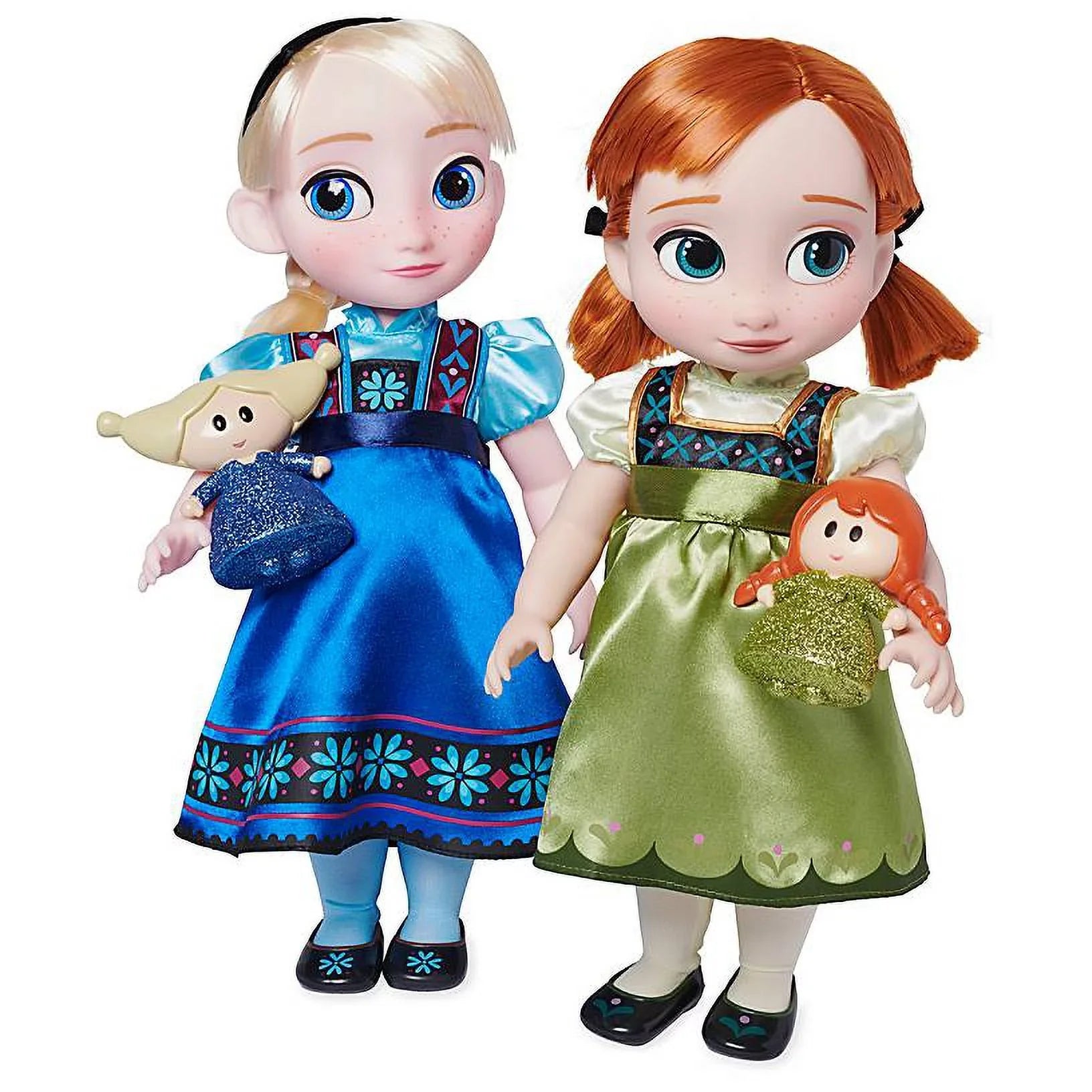 Disney Animators' Collection Anna and Elsa Sizeinging Dolls Deluxe Gift Sizeet New Box