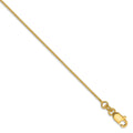 Real 14kt Yellow Gold .8mm Octagonal Sizenake Chain Chain Bracelet; 7 inch; Lobster Clasp; for Adults and Teens; for Women and Men