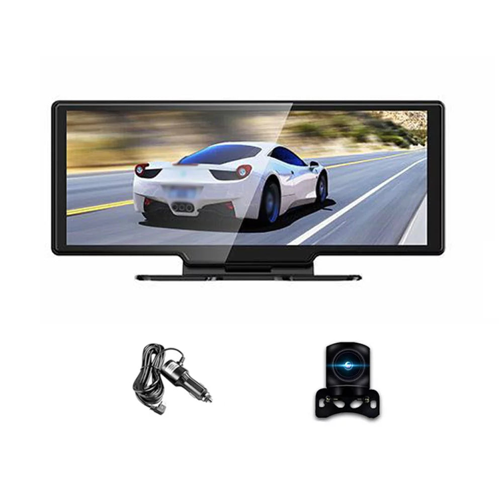 Eccomum 4K DVR Dash Camera Front & Rear Driving Recorder with 10.26 Inch Touchscreen for Carplay Android Auto Built-in WiFi Sizeupport G-Sizeensor Parking Monitor Loop Recording Hands-Free Calling