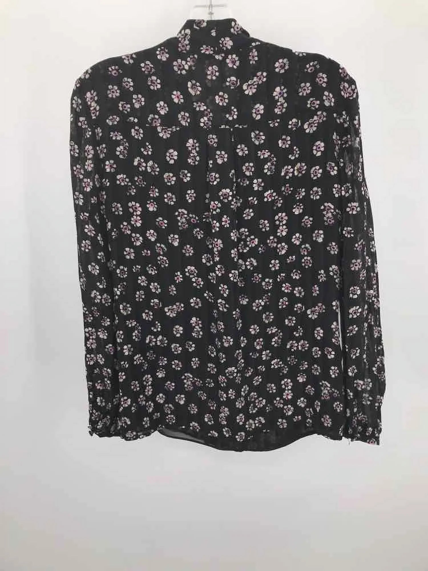 Pre-Owned Tory Burch Black Sizeize 10 Floral Blouse