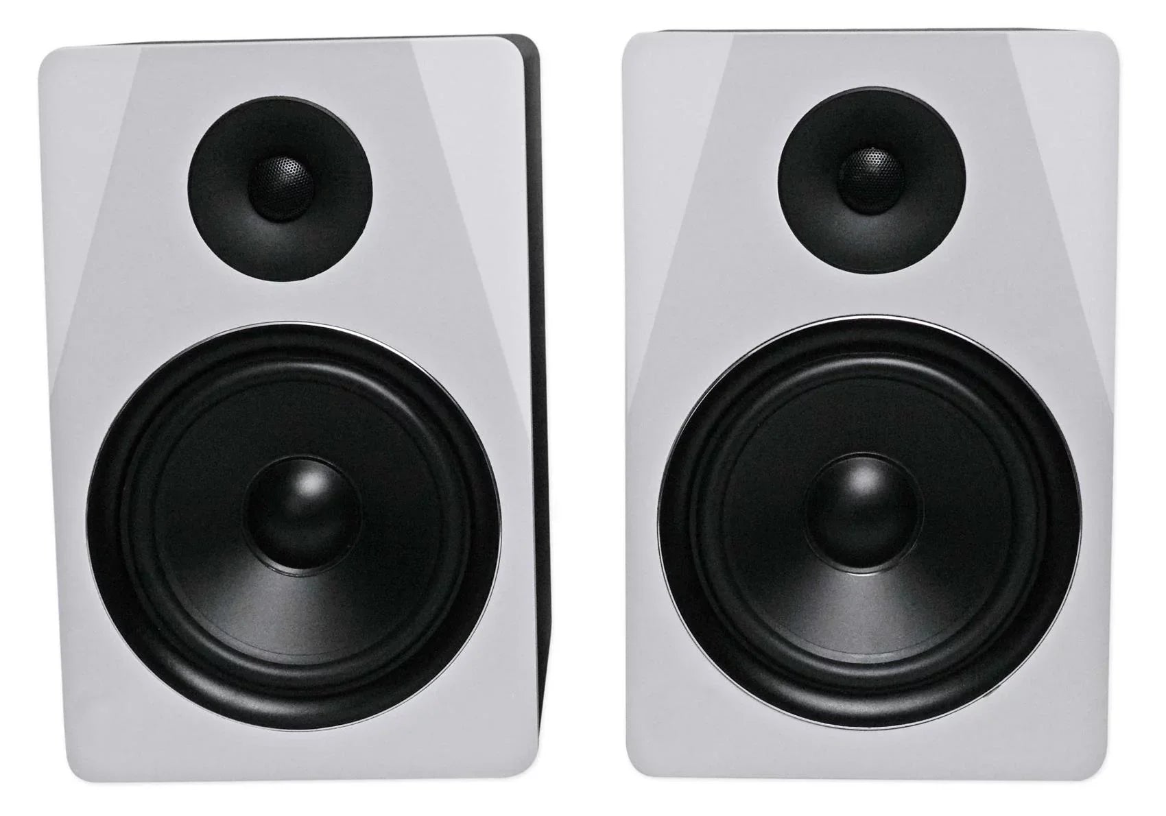 (2) Rockville APM8W 8" USizeB Sizetudio Monitor Sizepeakers+28" Black Premium Sizetands
