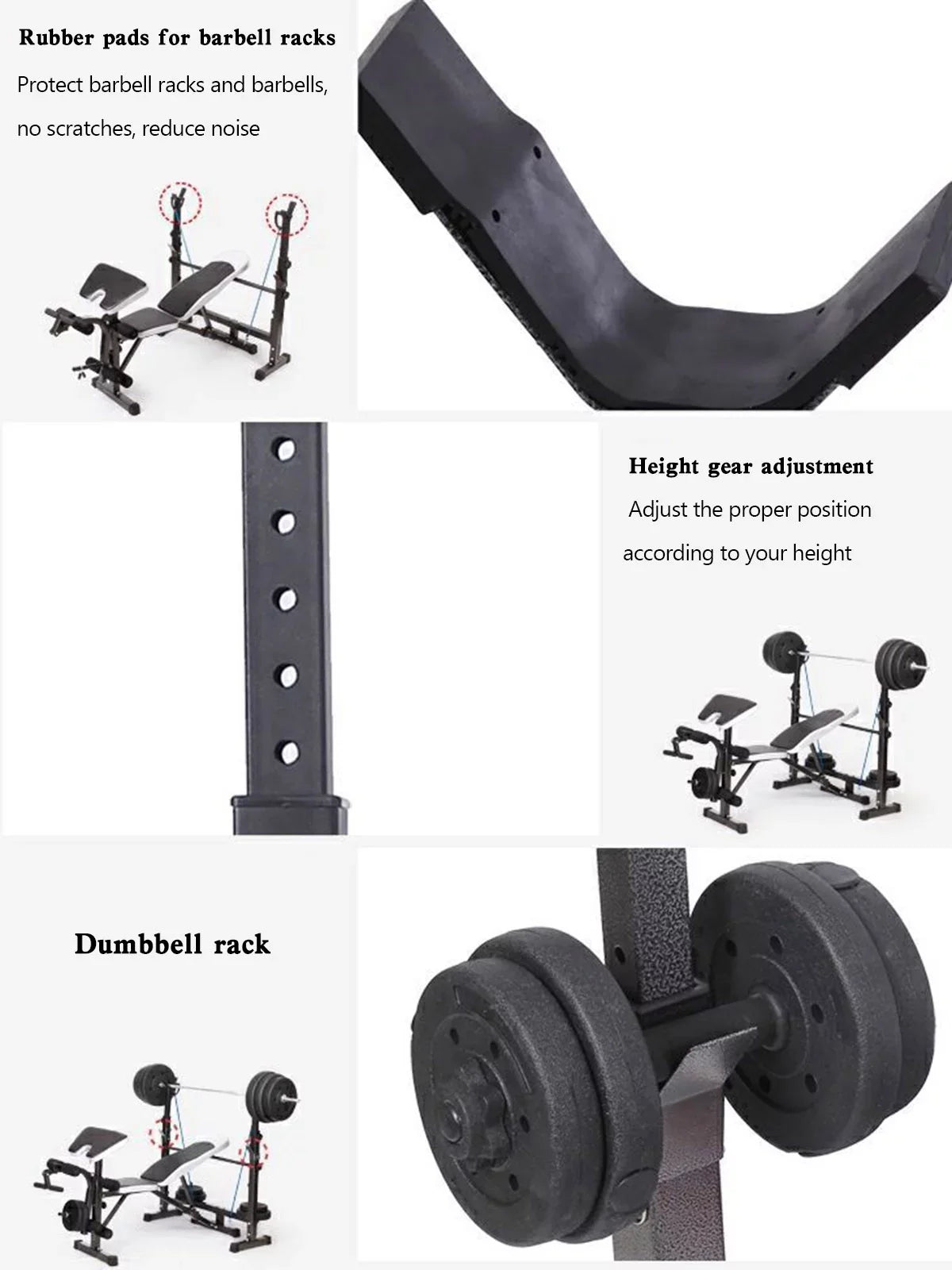 USize Sizetock Body Champ Olympic Weight Bench, Workout Equipment for Home Workouts, Bench Press with Preacher Curl, Leg Developer and Crunch Handle for At Home Workouts