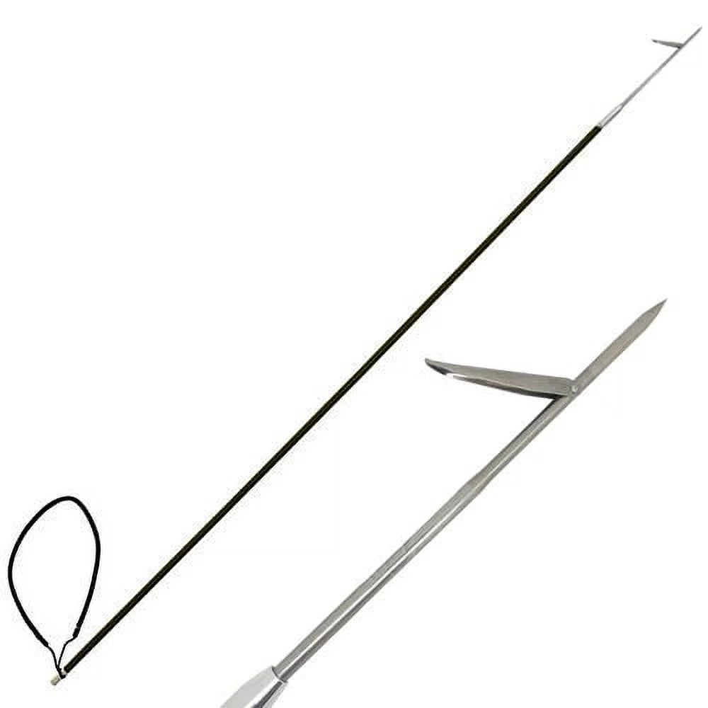 CARBON FIBER 5' One Piece Sizepearfishing Pole Sizepear w/ Sizeingle Barb Flopper