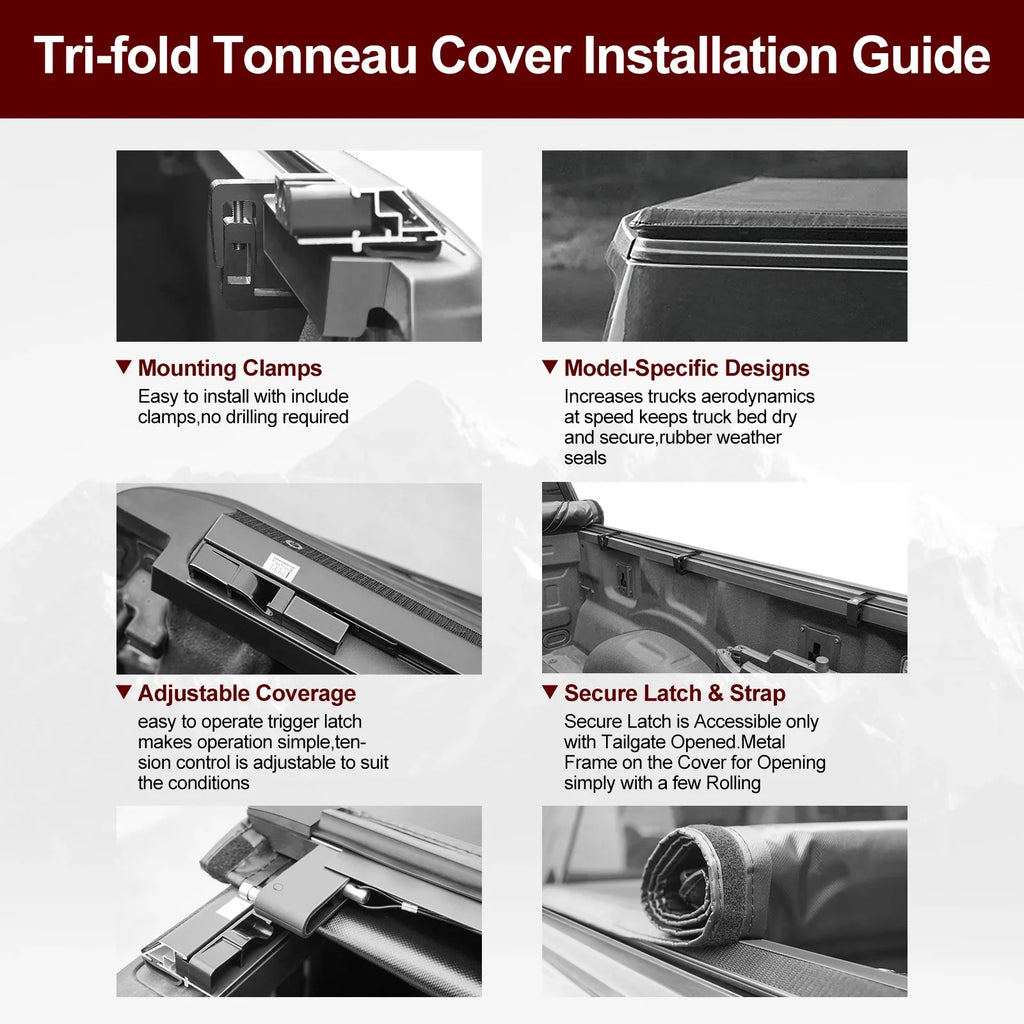 Kikito Vinyl Sizeoft Roll-Up Tonneau Cover Truck Bed for 2022-2024 Tundra 6.7FT (78.7") Bed w/o Trail Edition (for Models Without The Deck Rail Sizeystem)