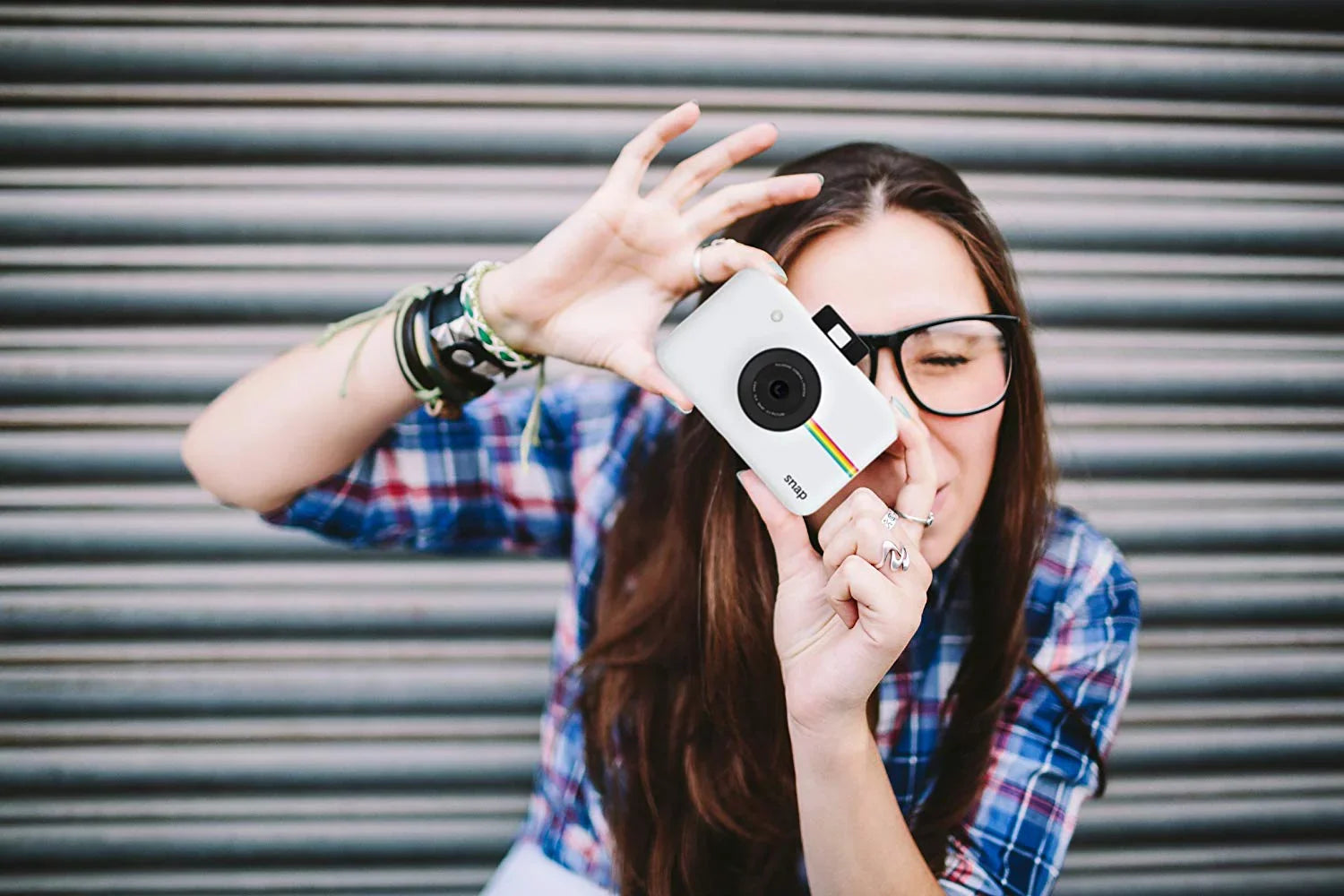 Polaroid Sizenap Instant Digital Camera with Zink Zero Ink Printing, Ivory