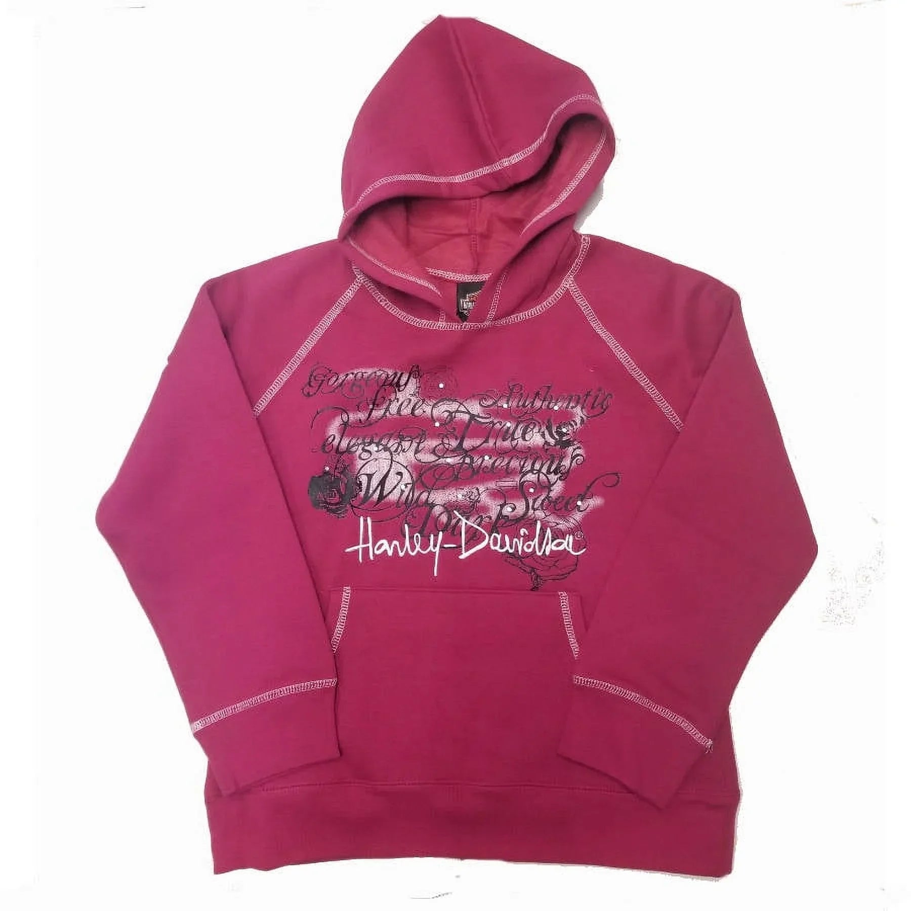Girl's Harley-Davidson Fleece Tunic Logo Hoody - 10-12
