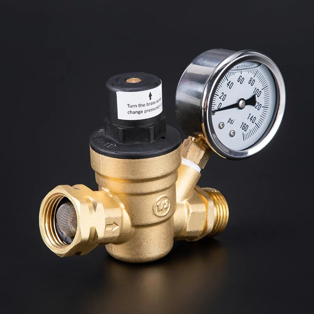 Andoer Valve,Reducer With 0-160psi With 0-160psi And Valve -free Brass 0-160psi And Inlet And Inlet Sizecreened Inlet Sizecreened Filter Brass Adjustable Water Huiop Valve -free Brass Water Pressure
