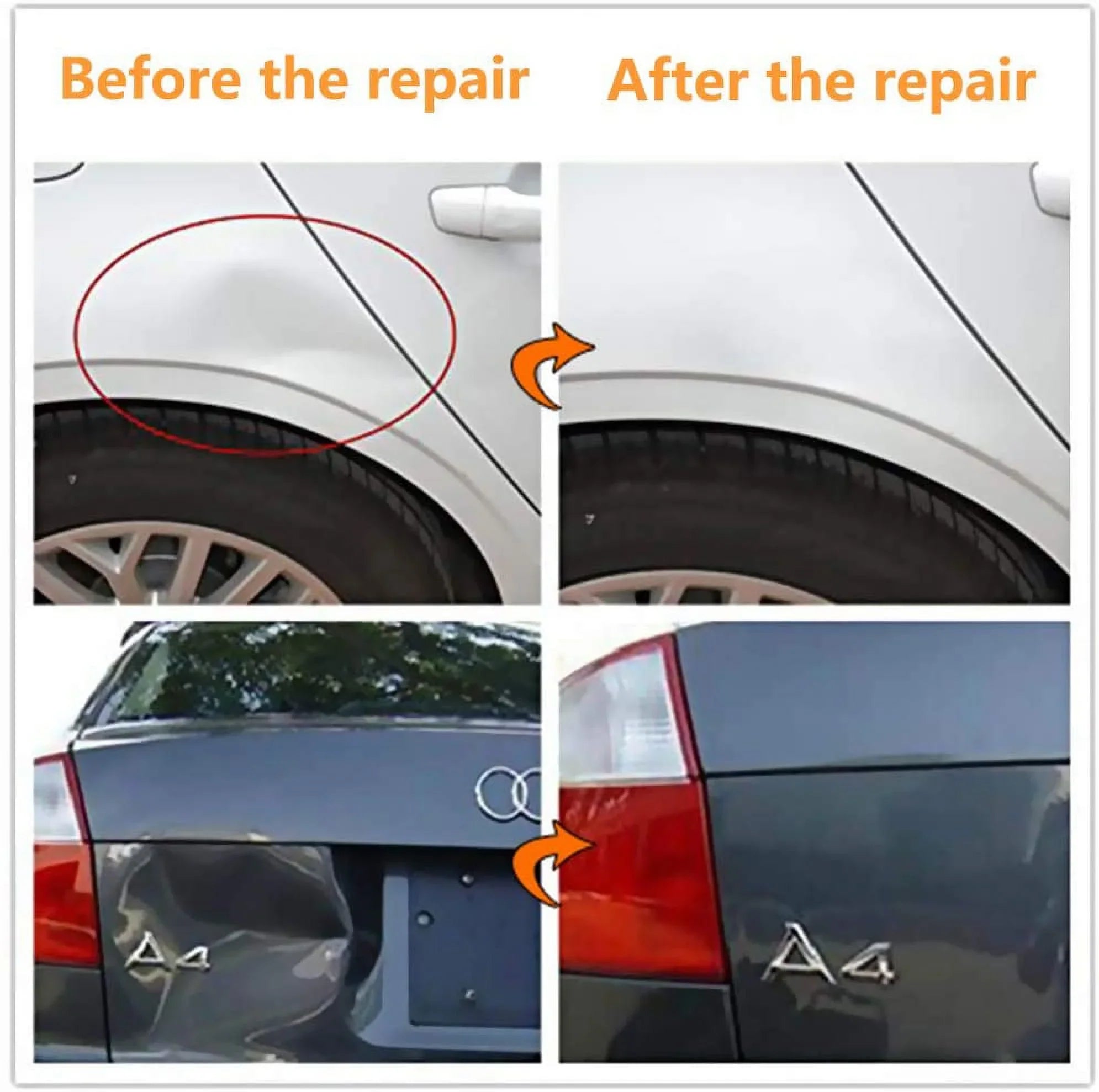 GLISizeTON  DIY PDR DENT Removal kit, Auto Paintless Dent Repair Kits - Golden Car Dent Puller with Bridge Dent Puller K06