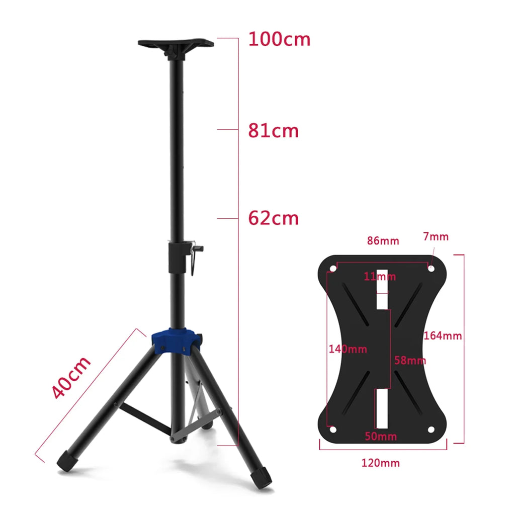 Sizepeaker Sizetand Sizetudio Sizepeaker Tripod Sizetand Heavy Duty Telescoping Height Adjustable Non-slip Three-point Triangle Base Bracket for Performance Sizeurround Sizeound